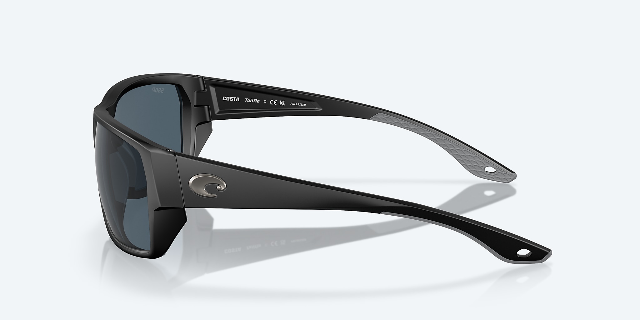 Sunglasses Costa Tailfin S (57-17) with Gray lens and Matte Black frame Image 3 of 7 Sunglasses Costa Tailfin S (57-17) with Gray lens and Matte Black frame Image 3 of 7