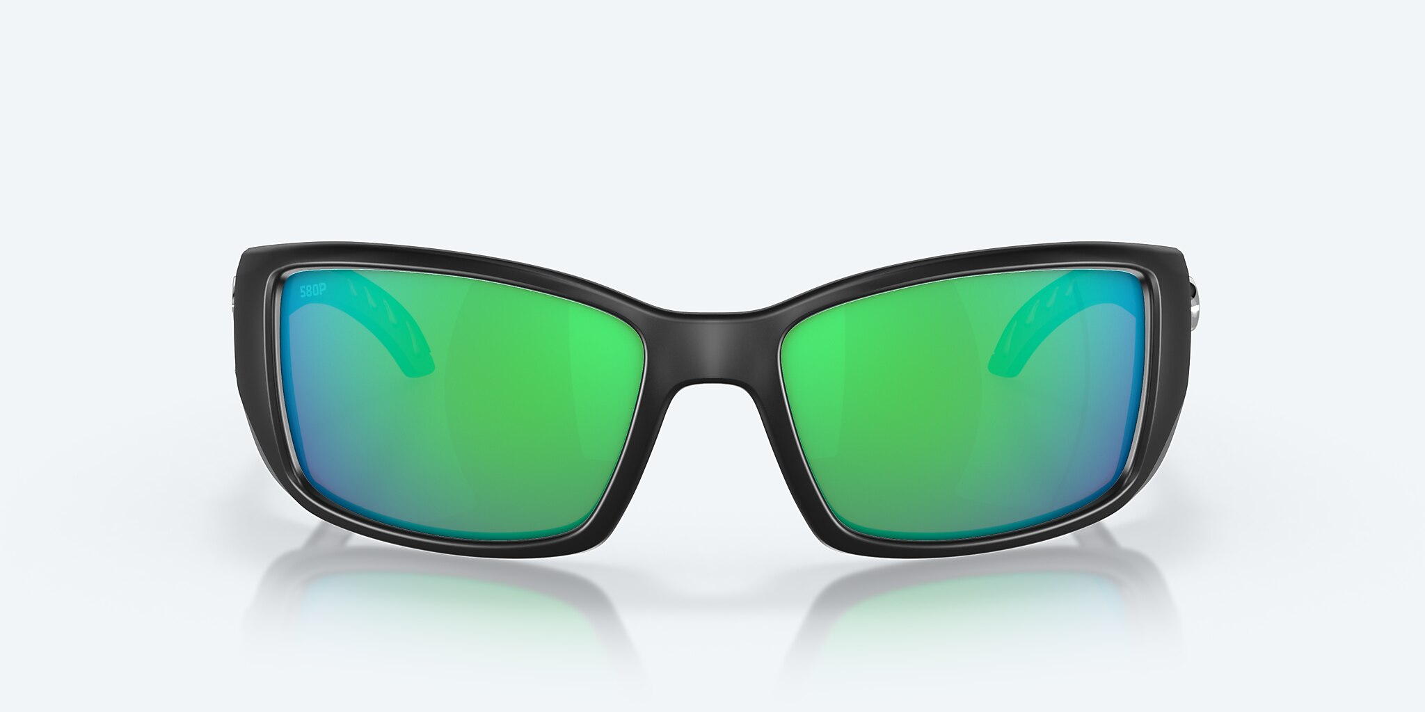 Lunettes de soleil Costa Blackfin L (62-17) avec Effet miroir Vert verre et Noir mat monture Image 2 de 7