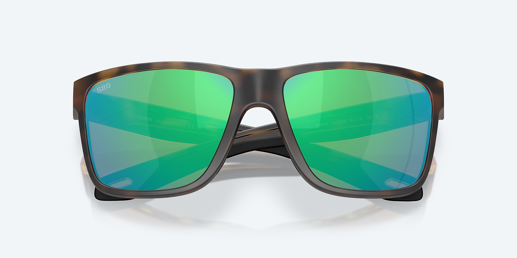 Sunglasses Costa Broadbill II L (58-15) with Green Mirror lens and Matte Tortoise frame Image 5 of 7 Sunglasses Costa Broadbill II L (58-15) with Green Mirror lens and Matte Tortoise frame Image 5 of 7
