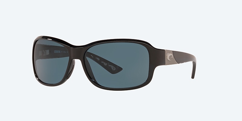 Sunglasses Costa Inlet S (58-14) with Gray lens and Shiny Black frame Image 1 of 4