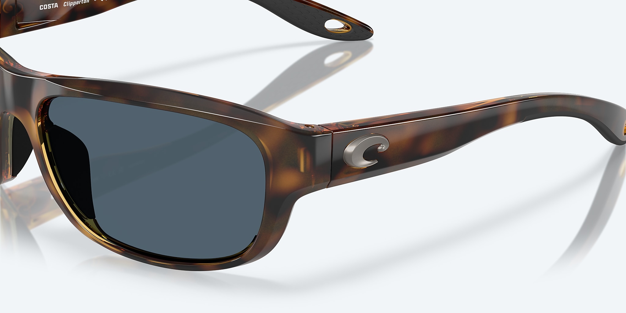 Sunglasses Costa Clipperton M (58-18) with Gray lens and Tortoise frame Image 6 of 7 Sunglasses Costa Clipperton M (58-18) with Gray lens and Tortoise frame Image 6 of 7
