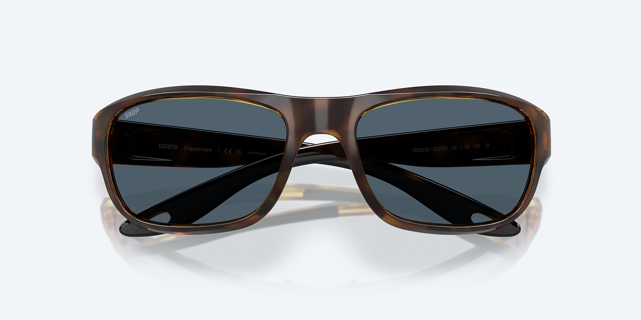 Sunglasses Costa Clipperton M (58-18) with Gray lens and Tortoise frame Image 5 of 7 Sunglasses Costa Clipperton M (58-18) with Gray lens and Tortoise frame Image 5 of 7
