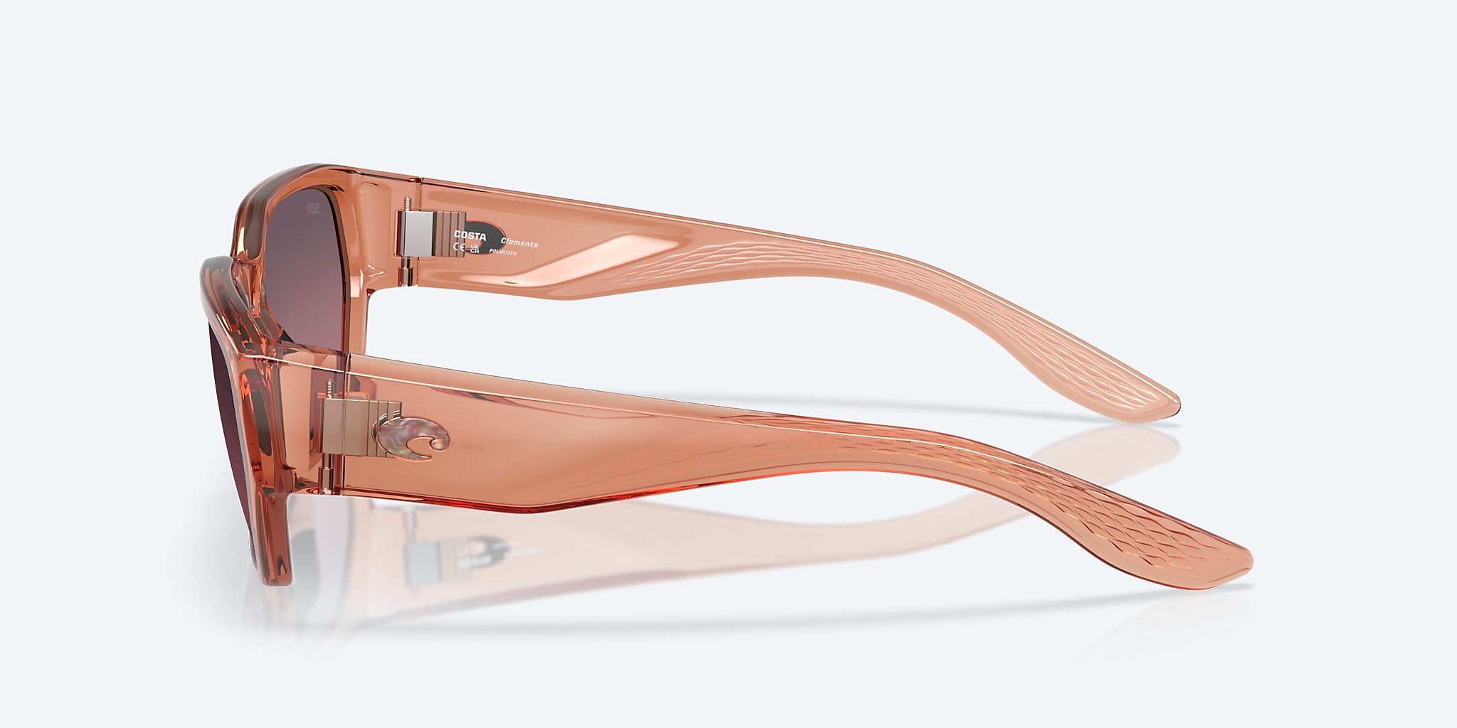 Sunglasses Costa Clemente XL (58-19) with Rose Gradient lens and Translucent Pink Sands frame Image 3 of 7 Sunglasses Costa Clemente XL (58-19) with Rose Gradient lens and Translucent Pink Sands frame Image 3 of 7