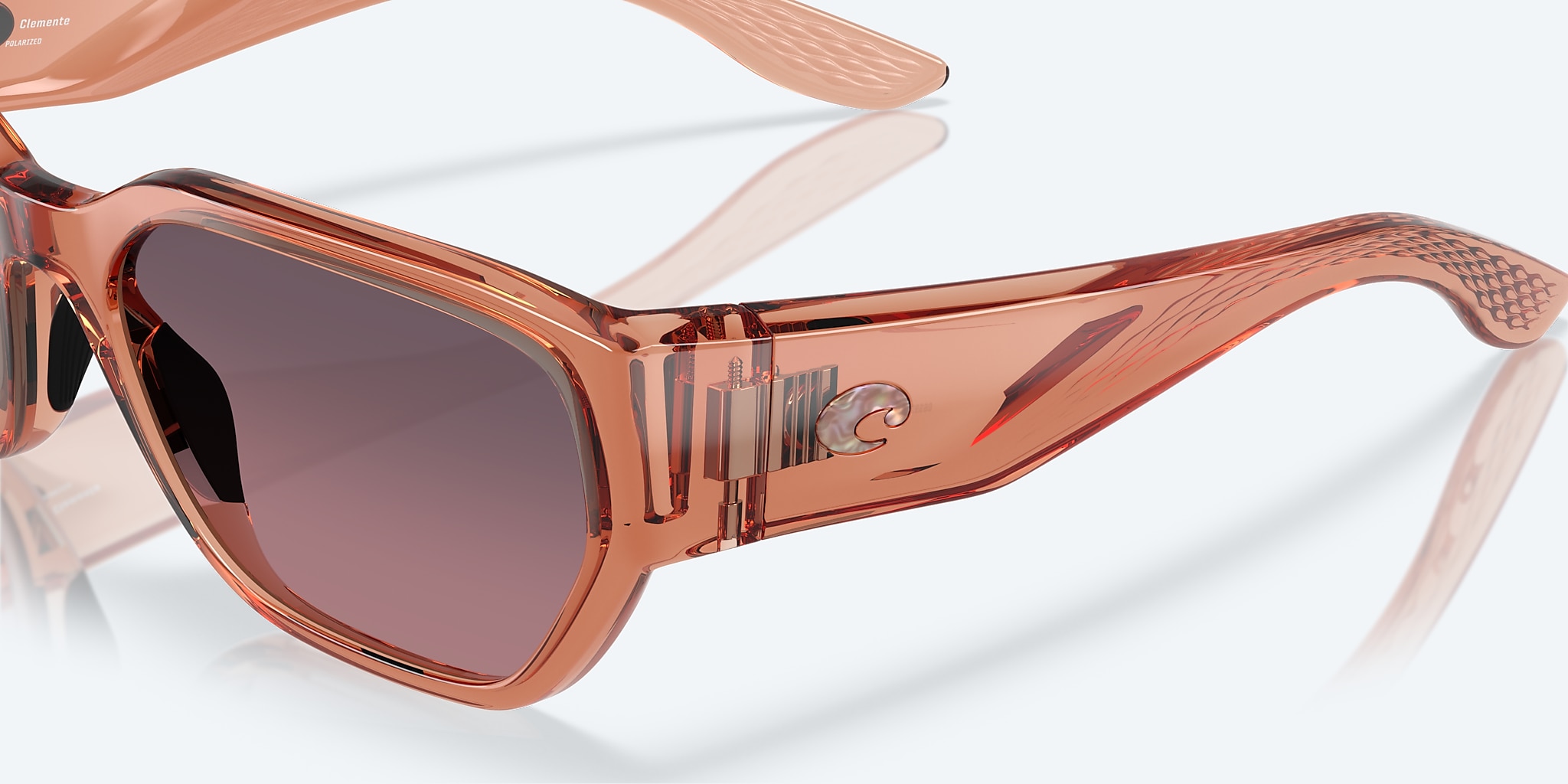Sunglasses Costa Clemente XL (58-19) with Rose Gradient lens and Translucent Pink Sands frame Image 6 of 7 Sunglasses Costa Clemente XL (58-19) with Rose Gradient lens and Translucent Pink Sands frame Image 6 of 7