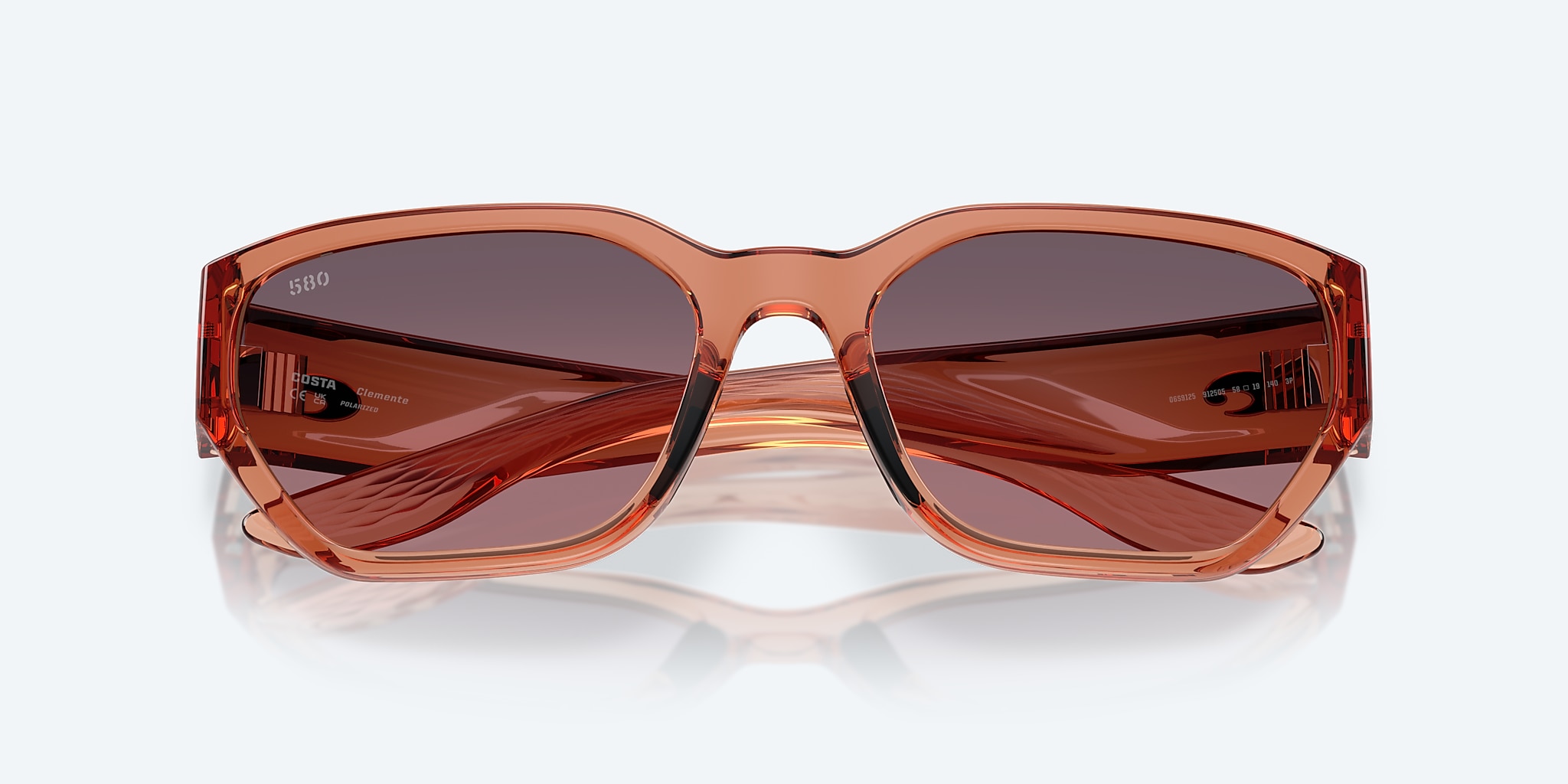 Sunglasses Costa Clemente XL (58-19) with Rose Gradient lens and Translucent Pink Sands frame Image 5 of 7 Sunglasses Costa Clemente XL (58-19) with Rose Gradient lens and Translucent Pink Sands frame Image 5 of 7