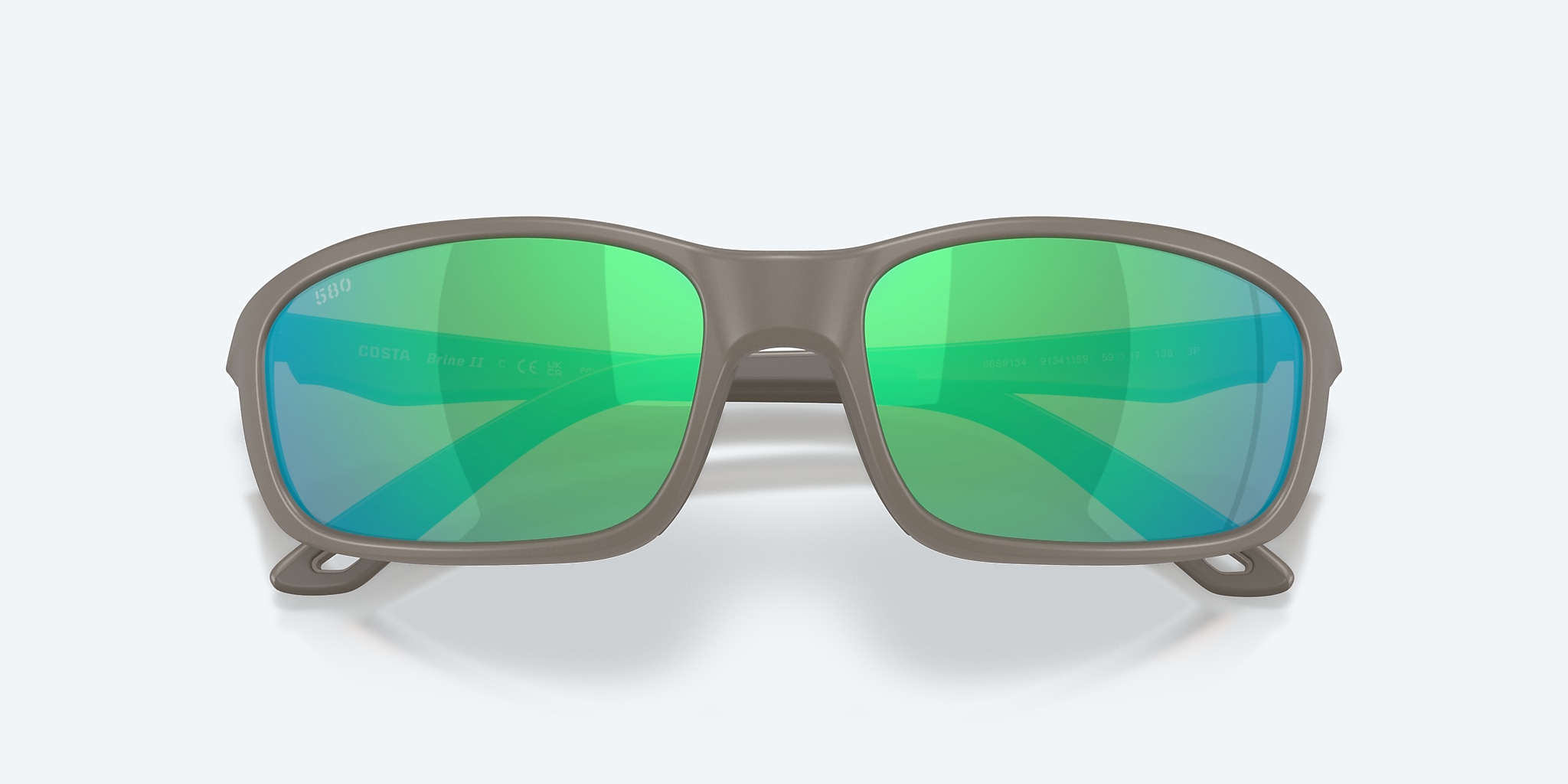 Sunglasses Costa Brine II M (59-17) with Green Mirror lens and Olive Shale frame Image 5 of 8