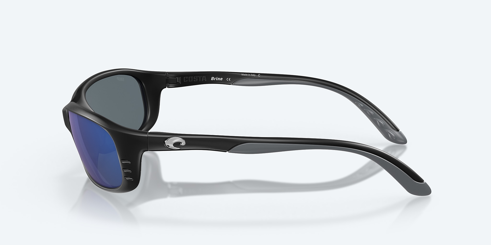 Lunettes de soleil Costa Brine S (59-18) avec Effet miroir Bleu verre et Noir mat monture Image 3 de 7 Lunettes de soleil Costa Brine S (59-18) avec Effet miroir Bleu verre et Noir mat monture Image 3 de 7