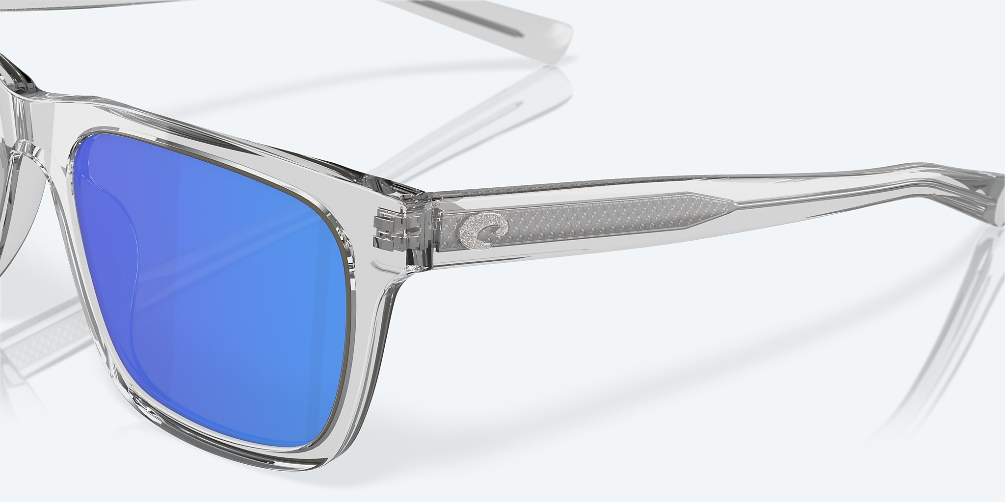Lunettes de soleil Costa Tybee M (55-19) avec Effet miroir bleu verre et Cristal gris clair brillant monture Image 6 de 7 Lunettes de soleil Costa Tybee M (55-19) avec Effet miroir bleu verre et Cristal gris clair brillant monture Image 6 de 7