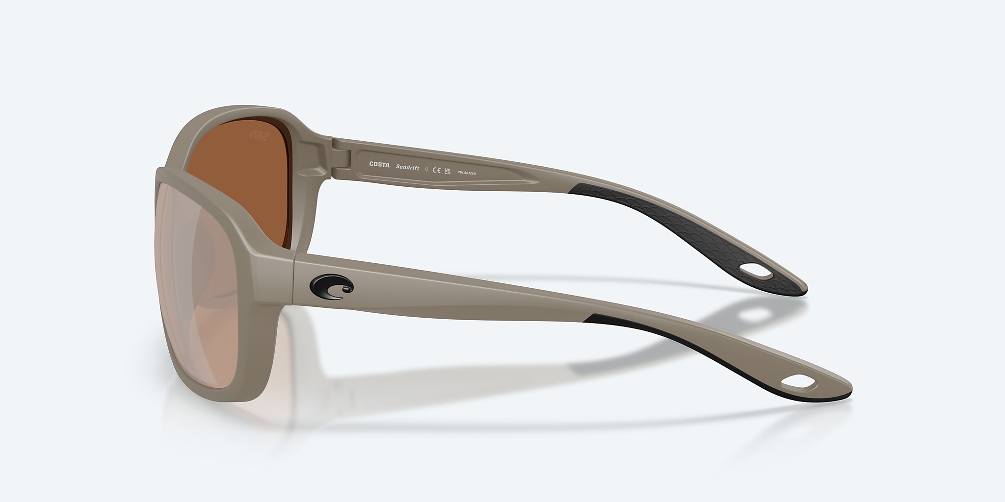 Sunglasses Costa Seadrift S (58-15) with Copper Silver Mirror lens and Matte Sand frame Image 3 of 7 Sunglasses Costa Seadrift S (58-15) with Copper Silver Mirror lens and Matte Sand frame Image 3 of 7