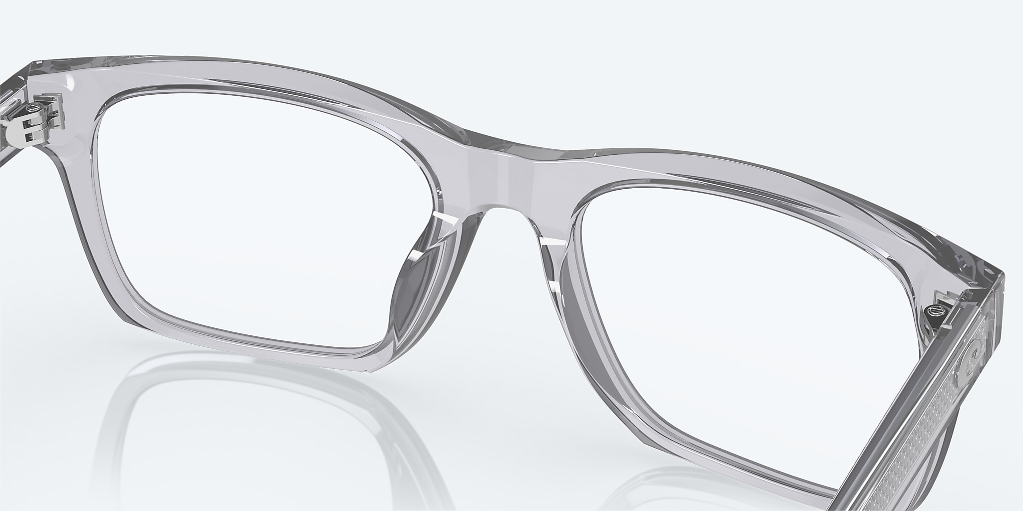 Eyeglasses Costa Tybee RX M (55-20) with Demo Lens lens and Shiny Light Gray Crystal frame Image 7 of 7 Eyeglasses Costa Tybee RX M (55-20) with Demo Lens lens and Shiny Light Gray Crystal frame Image 7 of 7