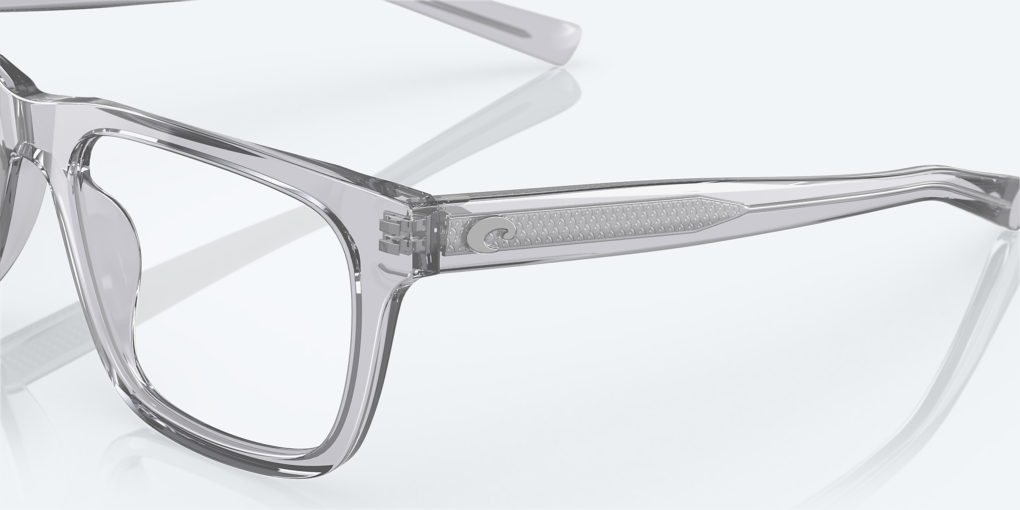 Eyeglasses Costa Tybee RX M (55-20) with Demo Lens lens and Shiny Light Gray Crystal frame Image 6 of 7 Eyeglasses Costa Tybee RX M (55-20) with Demo Lens lens and Shiny Light Gray Crystal frame Image 6 of 7