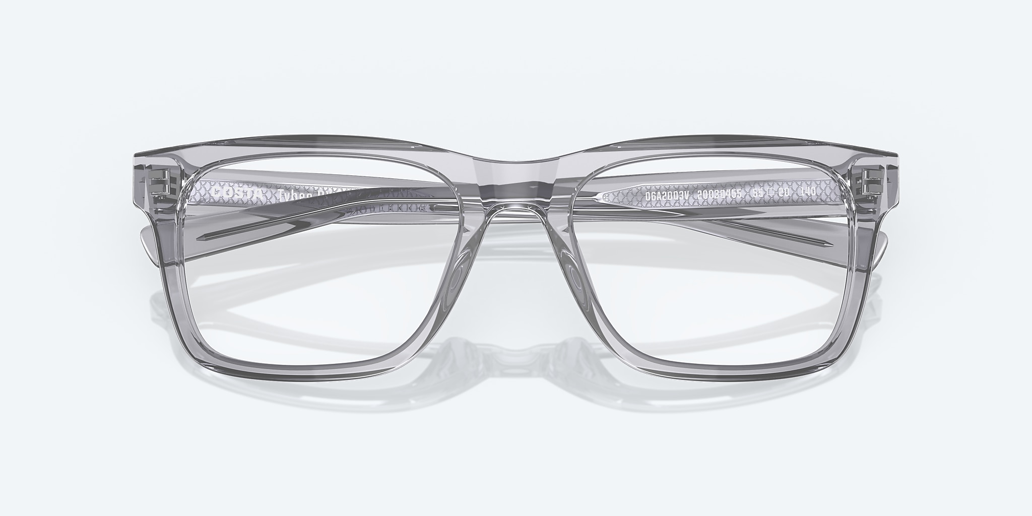 Eyeglasses Costa Tybee RX M (55-20) with Demo Lens lens and Shiny Light Gray Crystal frame Image 5 of 7 Eyeglasses Costa Tybee RX M (55-20) with Demo Lens lens and Shiny Light Gray Crystal frame Image 5 of 7