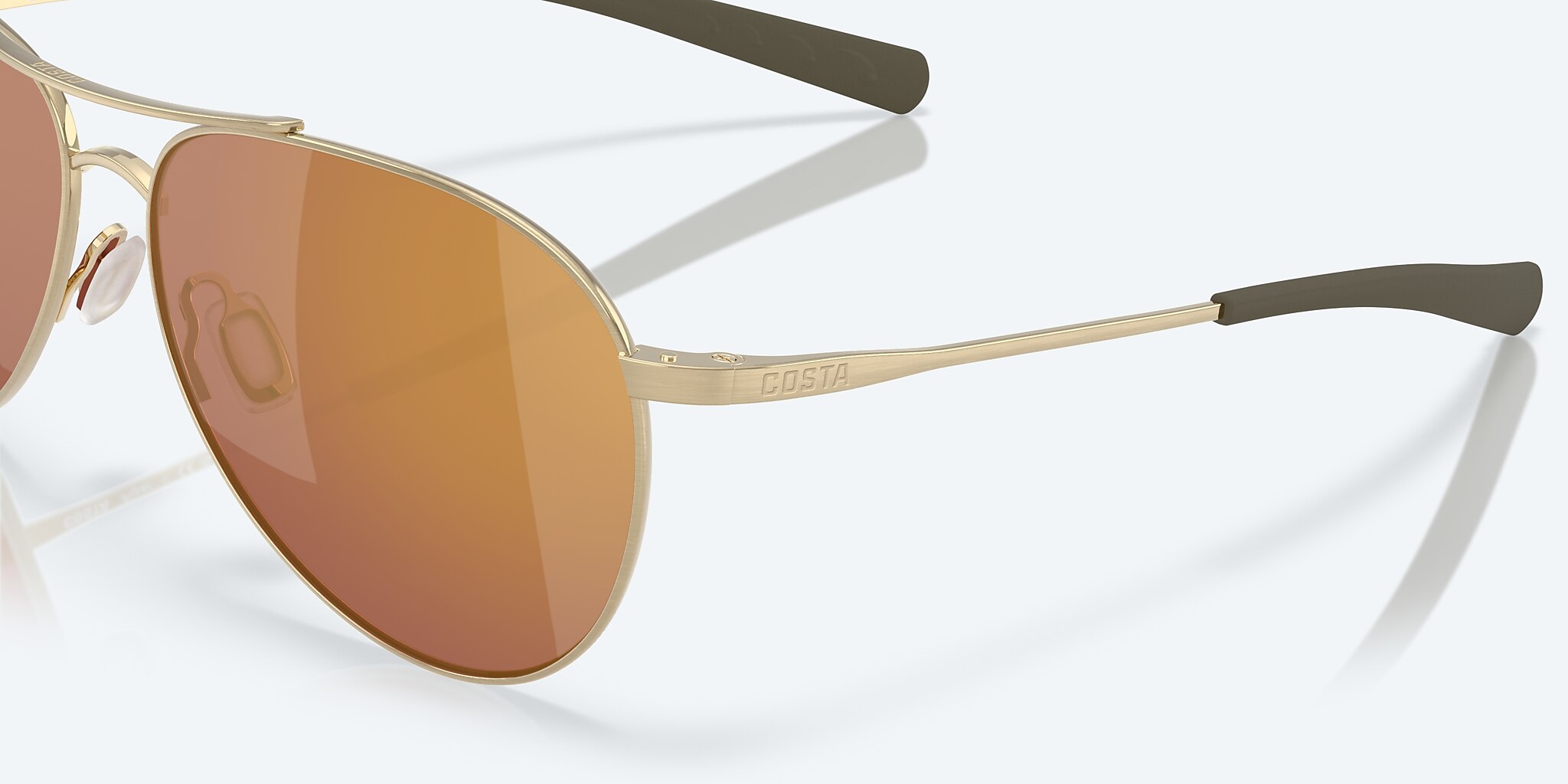 Sunglasses Costa Piper L (58-14) with Gold Mirror lens and Brushed Gold frame Image 6 of 7