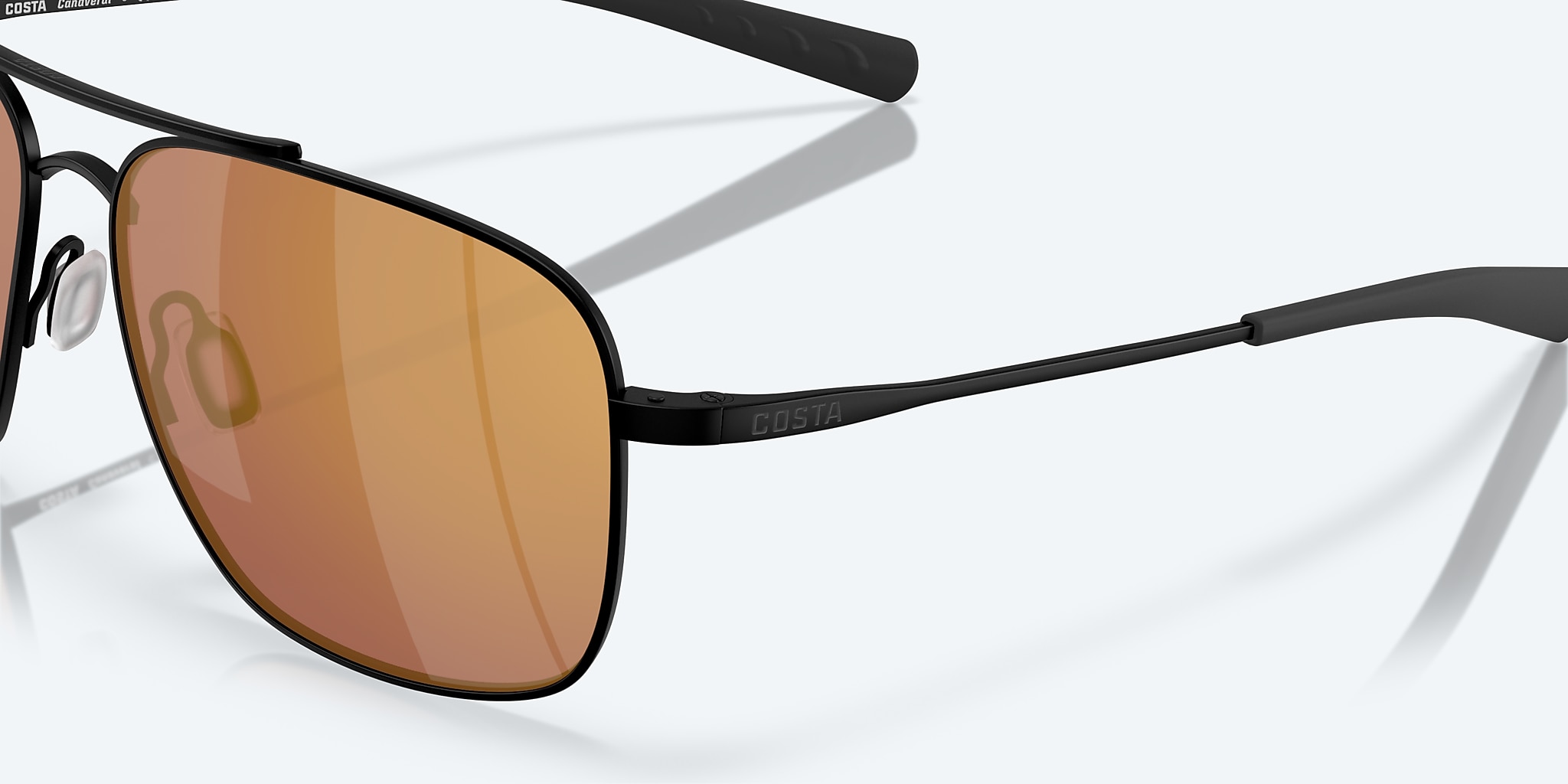 Sunglasses Costa Canaveral XL (59-15) with Gold Mirror lens and Satin Black frame Image 6 of 7 Sunglasses Costa Canaveral XL (59-15) with Gold Mirror lens and Satin Black frame Image 6 of 7