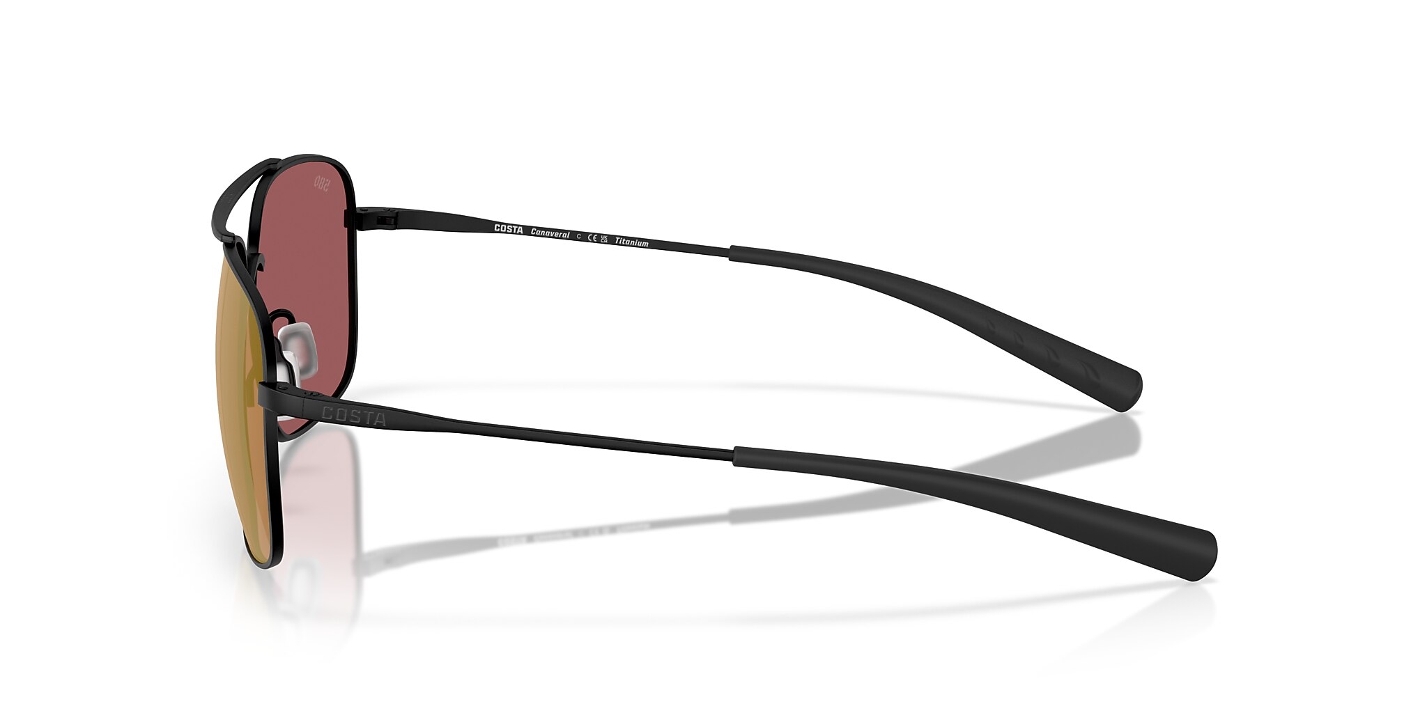 カーネルサンダー Costa Canaveral XL (59-15) with Gold Mirror lenses and Satin Black