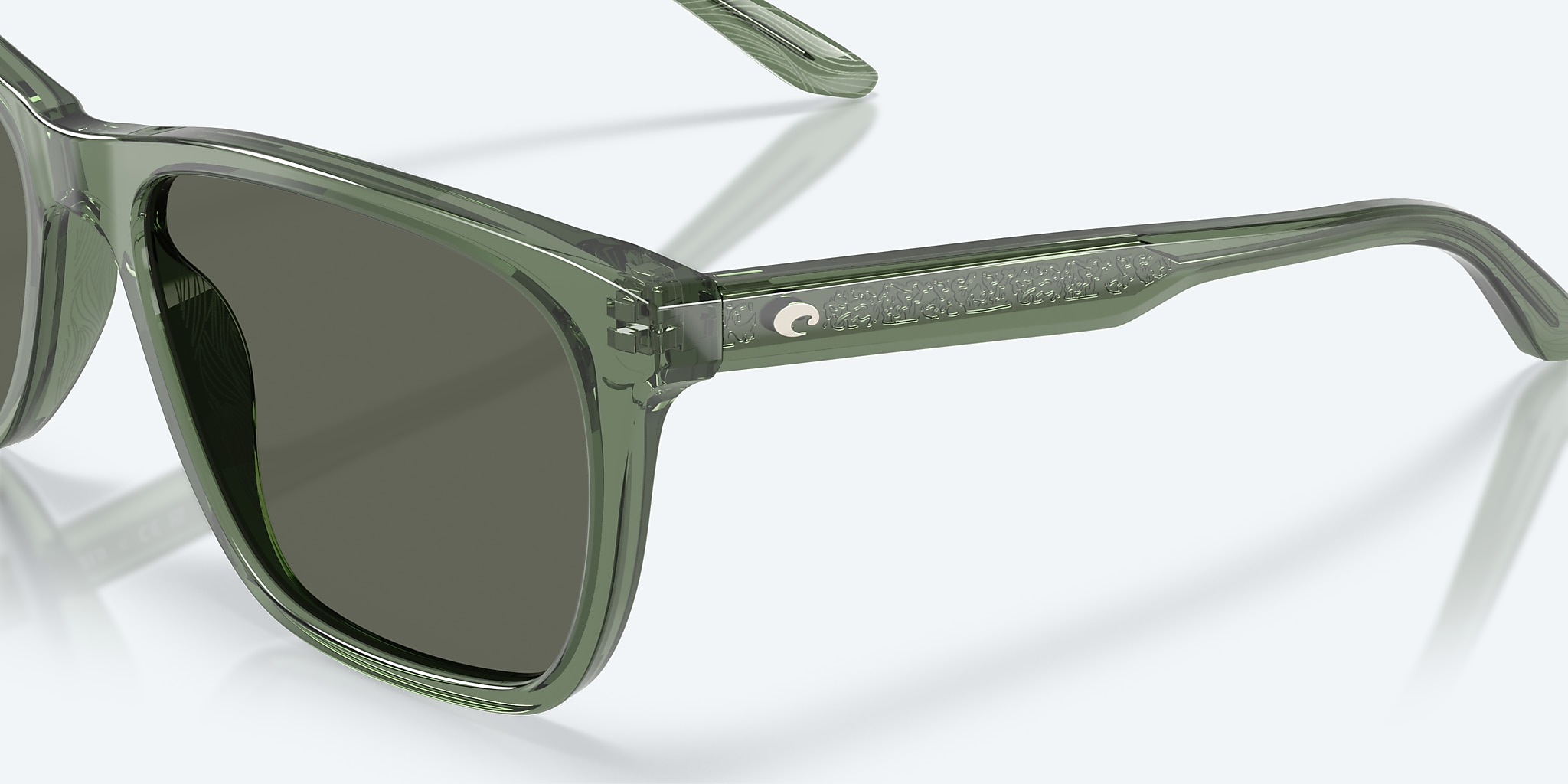 Sunglasses Costa Gravels L (57-18) with Gray lens and Algae Green frame Image 7 of 9