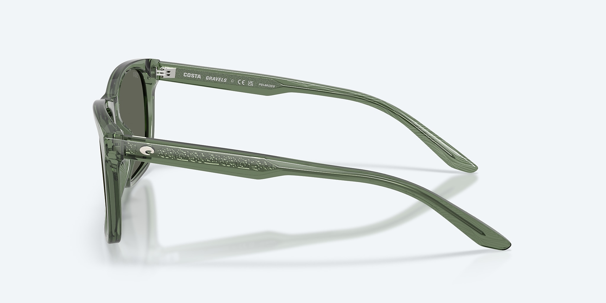 Sunglasses Costa Gravels L (57-18) with Gray lens and Algae Green frame Image 4 of 9