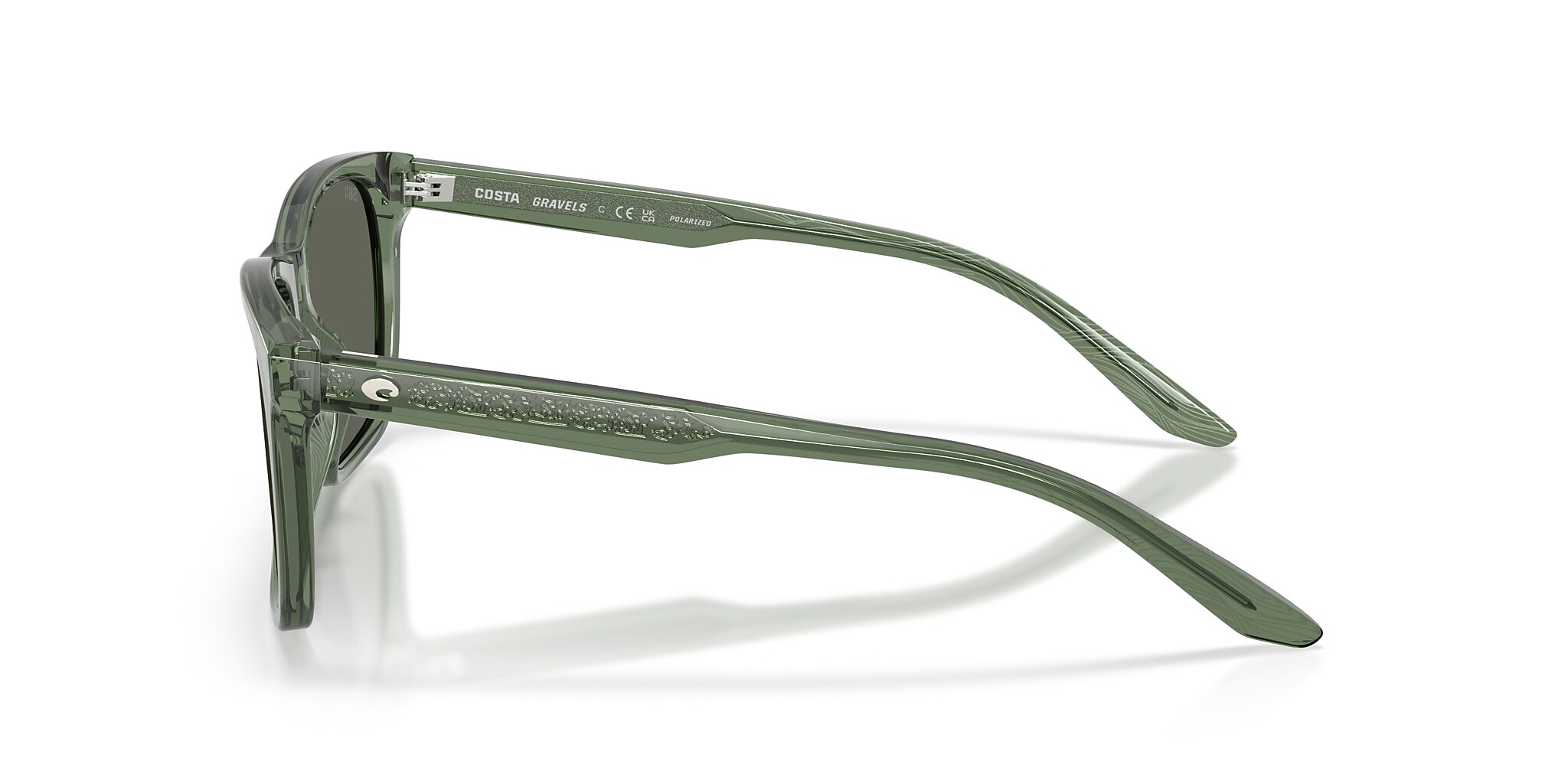 Costa Gravels L (57-18) with Gray lenses and Algae Green frame