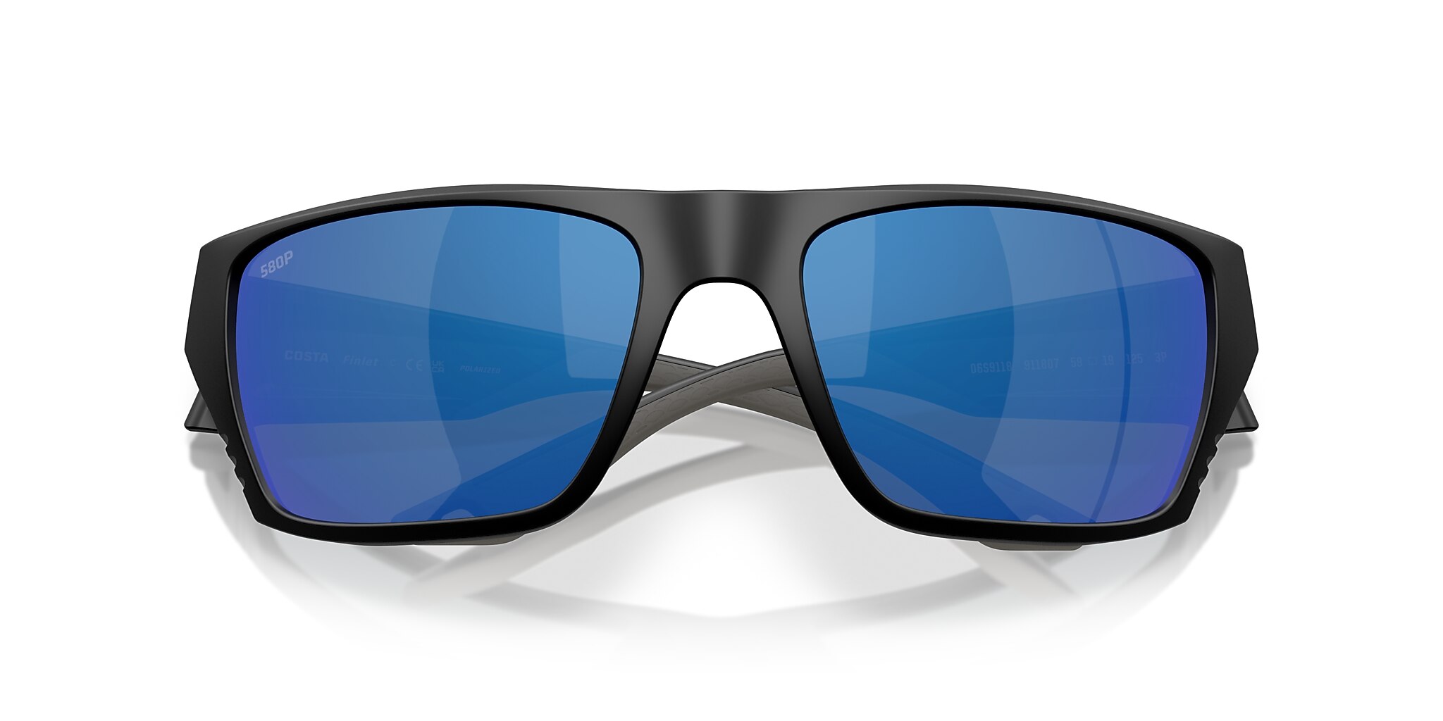 Costa Finlet L (59-19) with Blue Mirror lenses and Matte Black