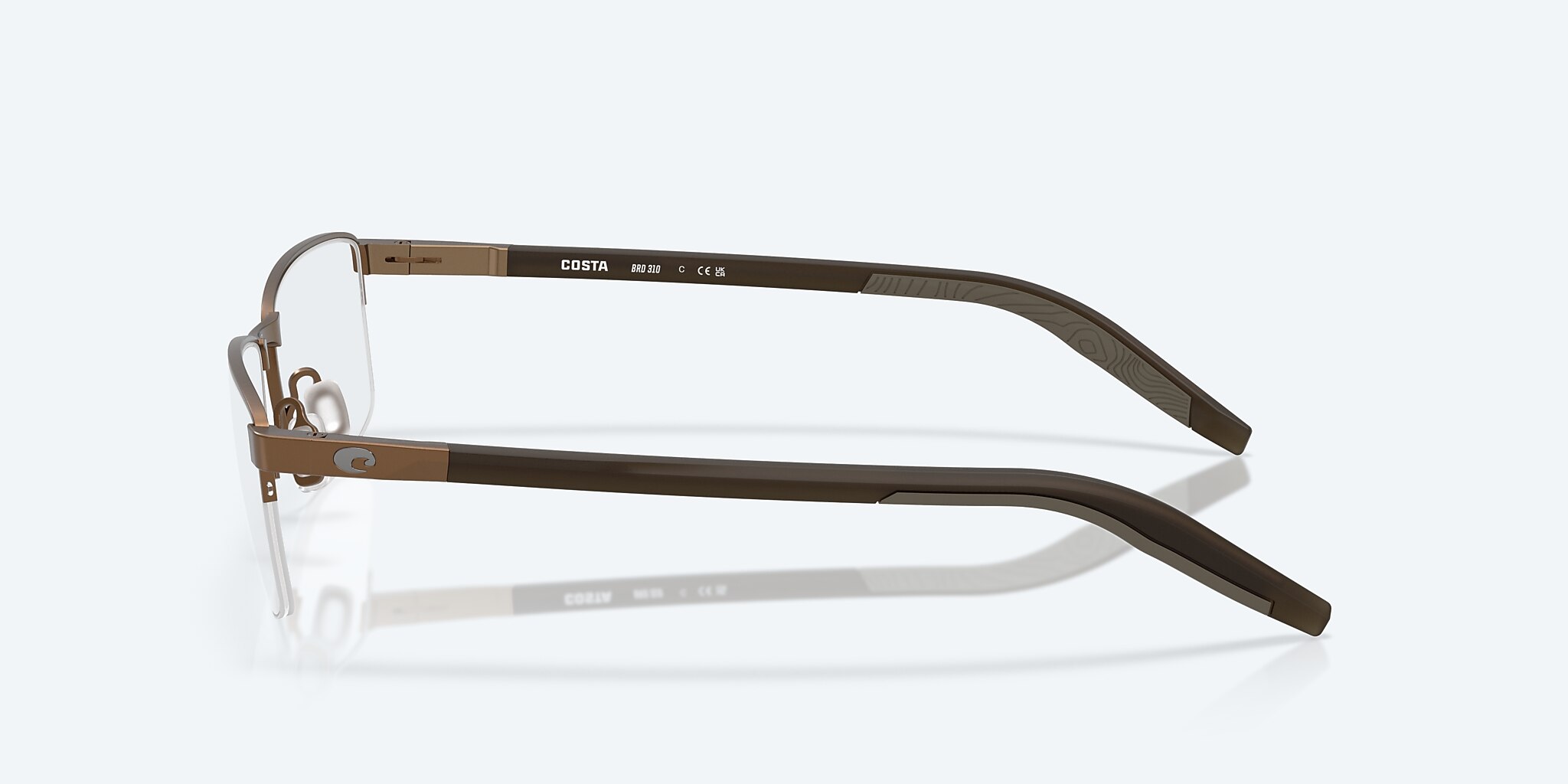 Eyeglasses Costa Bimini Road 310 L (57-17) with Demo Lens lens and Rustic Bronze frame Image 3 of 7