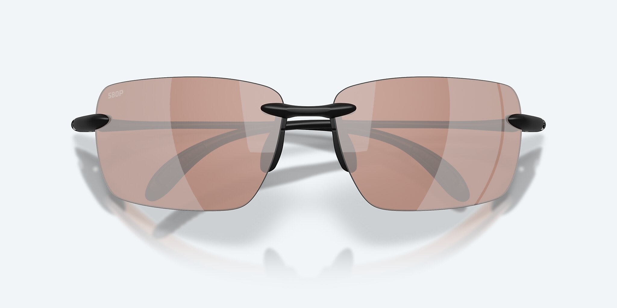 Sunglasses Costa Gulf Shore  (66-15) with Copper Silver Mirror lens and Matte Black frame Image 5 of 7