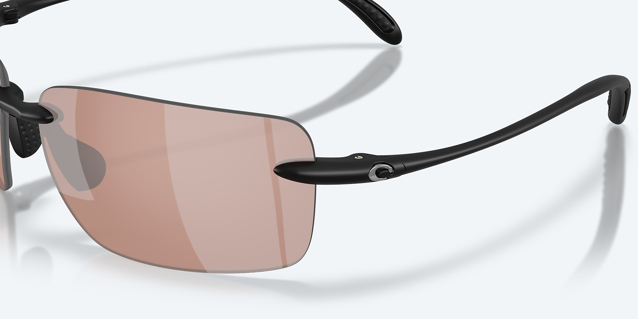 Sunglasses Costa Gulf Shore  (66-15) with Copper Silver Mirror lens and Matte Black frame Image 6 of 7