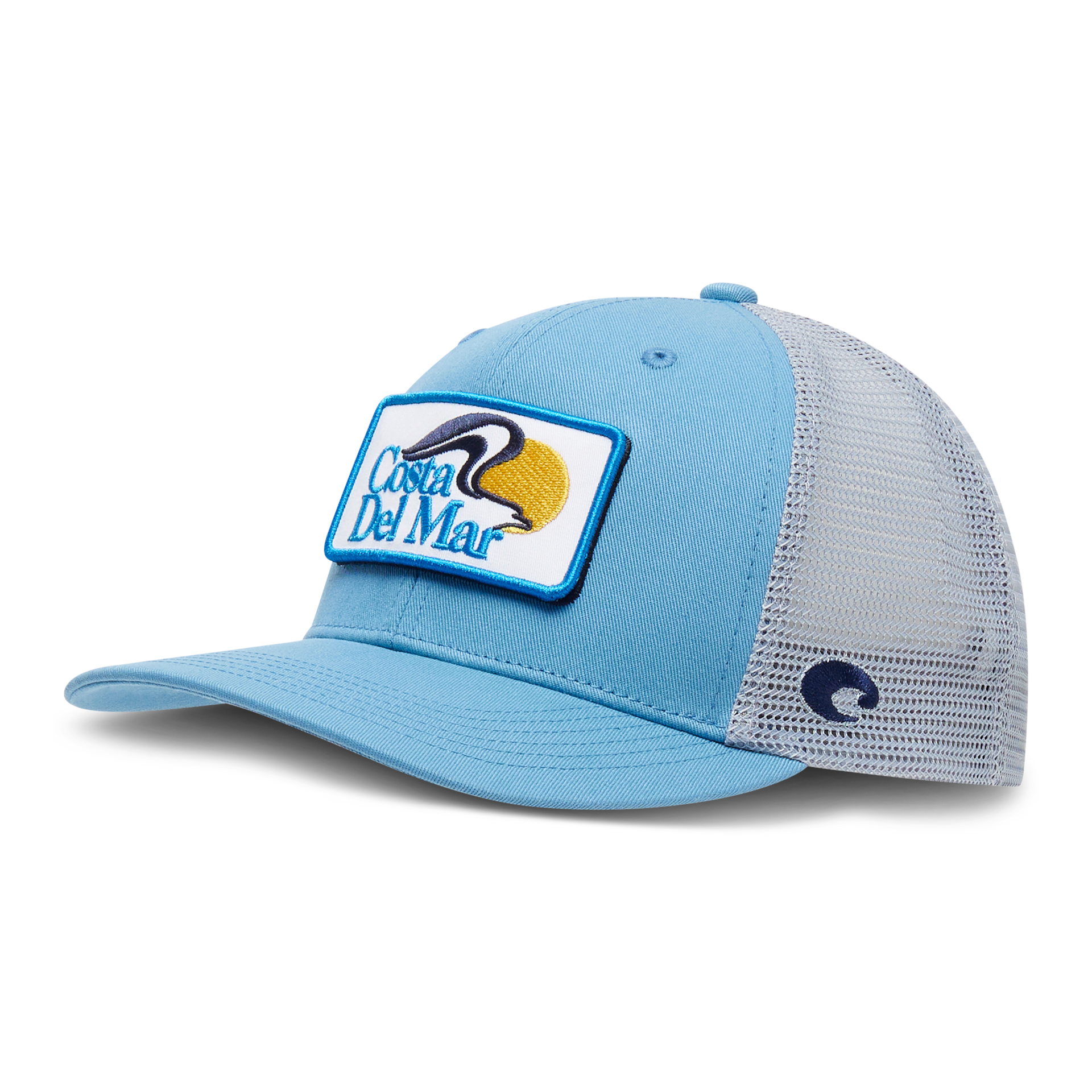Cota Del Mar Velcro Patch Trucker Hat, Men's, Low Tide/White