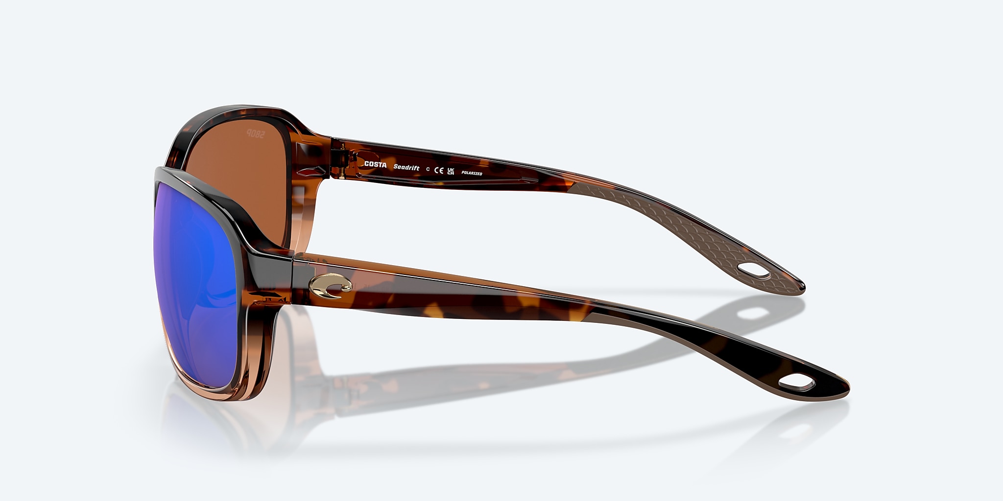 Sunglasses Costa Seadrift S (58-15) with Green Mirror lens and Shiny Tortoise Fade frame Image 3 of 7 Sunglasses Costa Seadrift S (58-15) with Green Mirror lens and Shiny Tortoise Fade frame Image 3 of 7