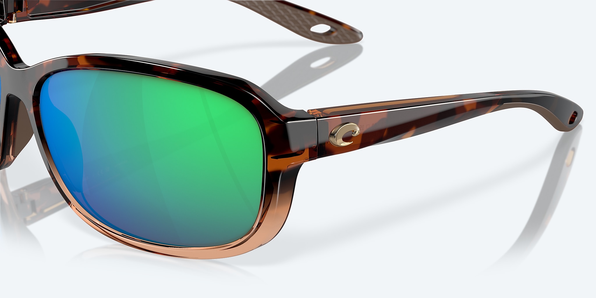 Sunglasses Costa Seadrift S (58-15) with Green Mirror lens and Shiny Tortoise Fade frame Image 6 of 7 Sunglasses Costa Seadrift S (58-15) with Green Mirror lens and Shiny Tortoise Fade frame Image 6 of 7
