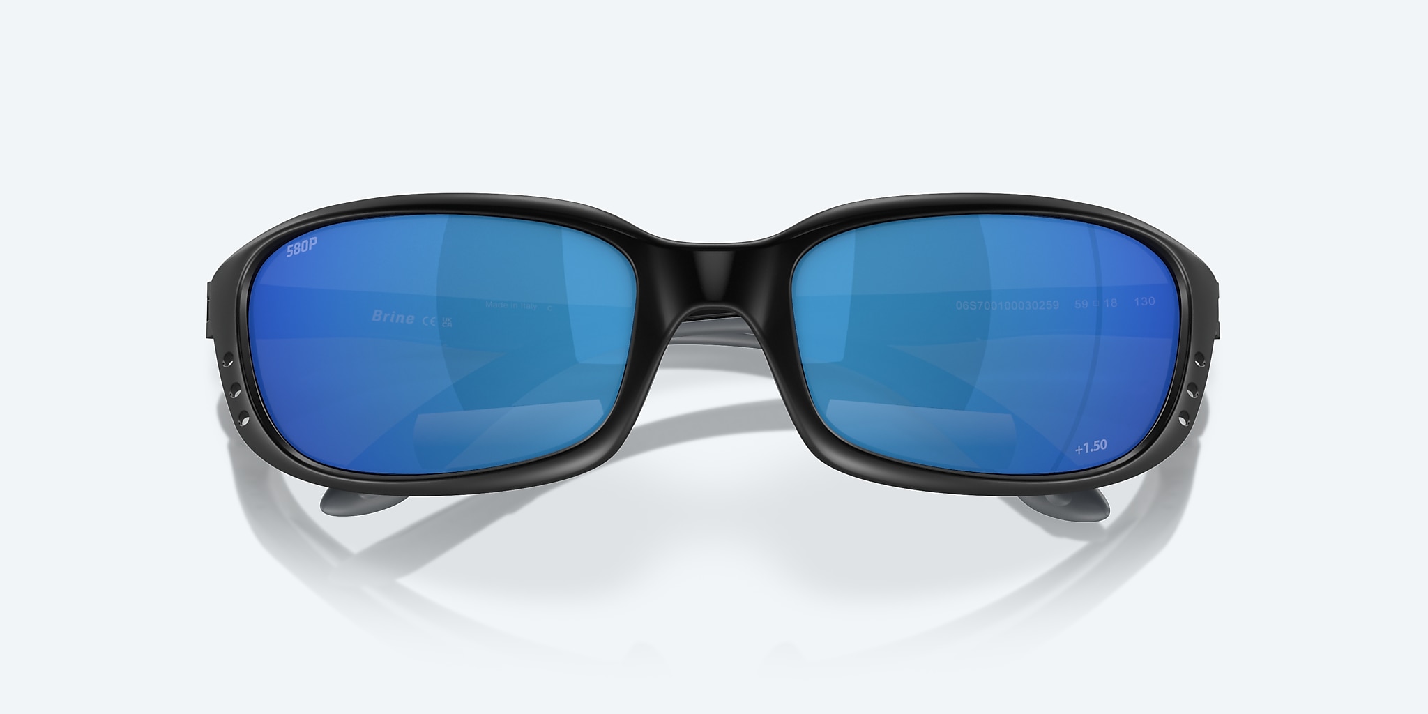 Readers Costa Brine Readers M (59-18) with Blue Mirror lens and Matte Black frame Image 5 of 7 Readers Costa Brine Readers M (59-18) with Blue Mirror lens and Matte Black frame Image 5 of 7