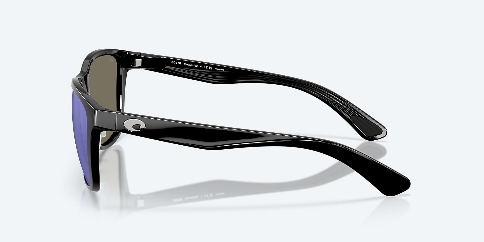Sunglasses Costa Corrientes L (57-17) with Blue Mirror lens and Black frame Image 3 of 8 Sunglasses Costa Corrientes L (57-17) with Blue Mirror lens and Black frame Image 3 of 8