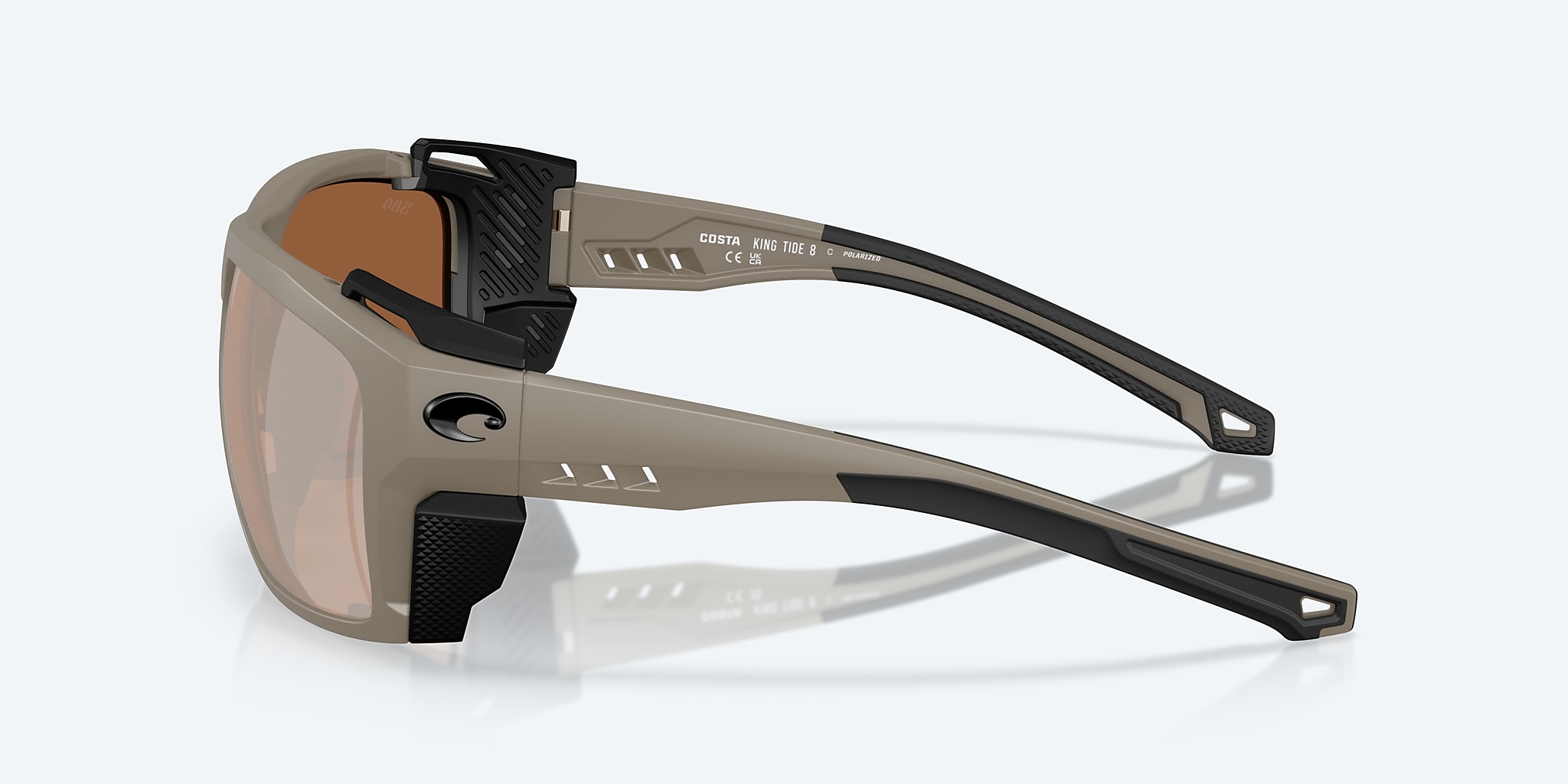 Sunglasses Costa King Tide 8 L (60-18) with Copper Silver Mirror lens and Matte Sand frame Image 3 of 7 Sunglasses Costa King Tide 8 L (60-18) with Copper Silver Mirror lens and Matte Sand frame Image 3 of 7