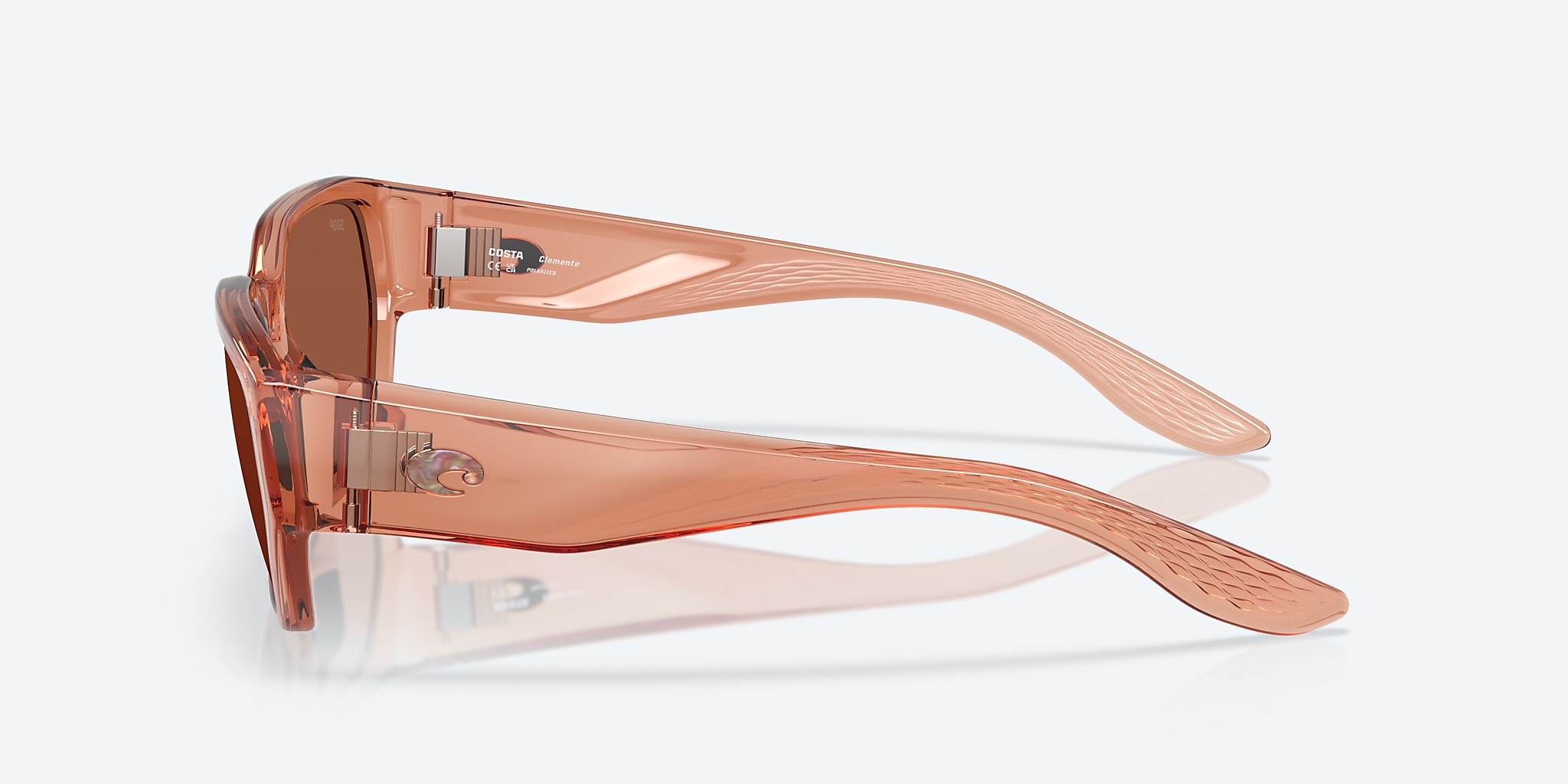 Sunglasses Costa Clemente XL (58-19) with Copper lens and Translucent Pink Sands frame Image 3 of 7 Sunglasses Costa Clemente XL (58-19) with Copper lens and Translucent Pink Sands frame Image 3 of 7