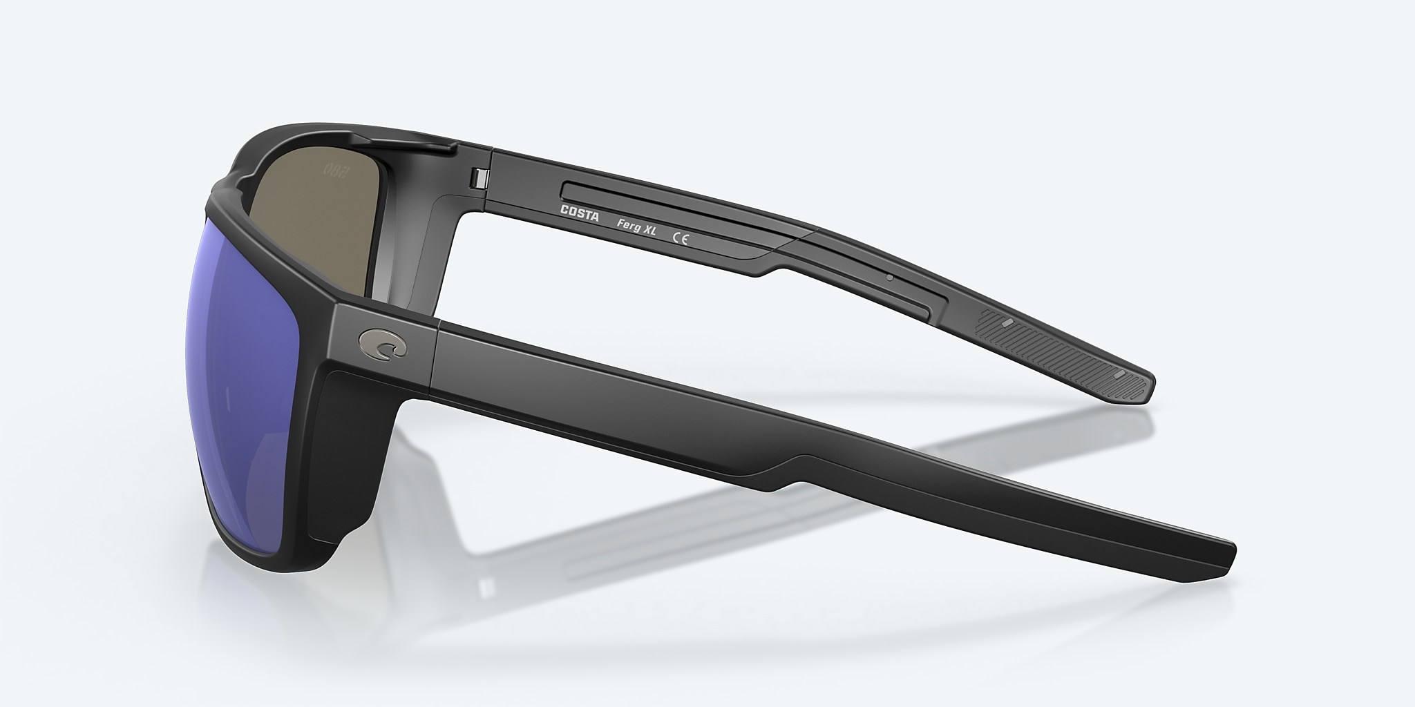 Sunglasses Costa Ferg XL XXL (62-16) with Blue Mirror lens and Matte Black frame Image 4 of 10 Sunglasses Costa Ferg XL XXL (62-16) with Blue Mirror lens and Matte Black frame Image 4 of 10