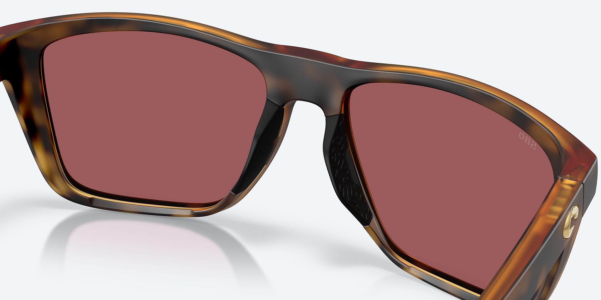 Lentes de Sol Costa Mainsail XL XXL (59-18) con Dorado Espejado lente y Carey Mate montura Imagen 7 de 8 Lentes de Sol Costa Mainsail XL XXL (59-18) con Dorado Espejado lente y Carey Mate montura Imagen 7 de 8