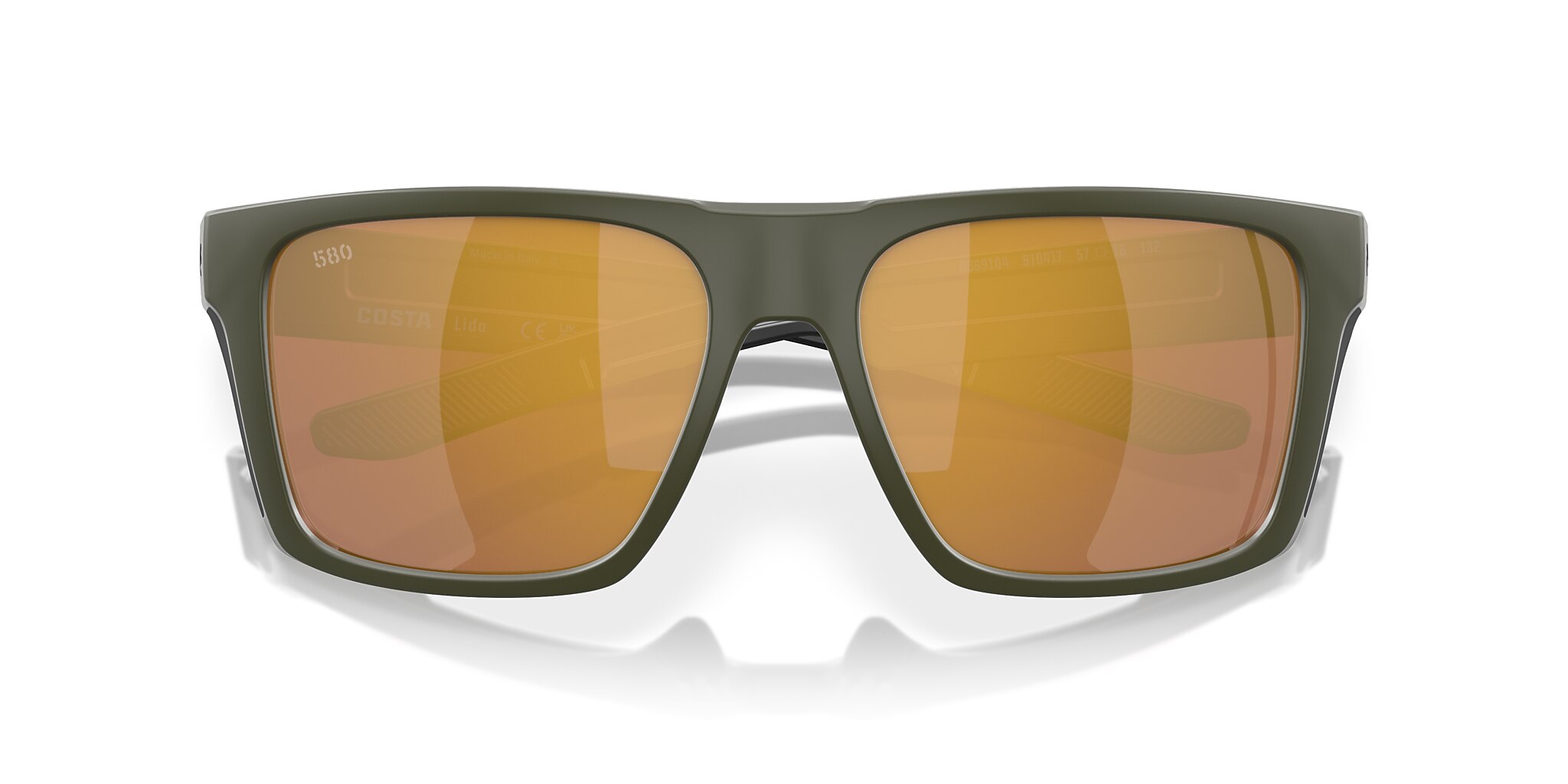 Costa Lido XL (57-16) with Gold Mirror lenses and Matte Olive