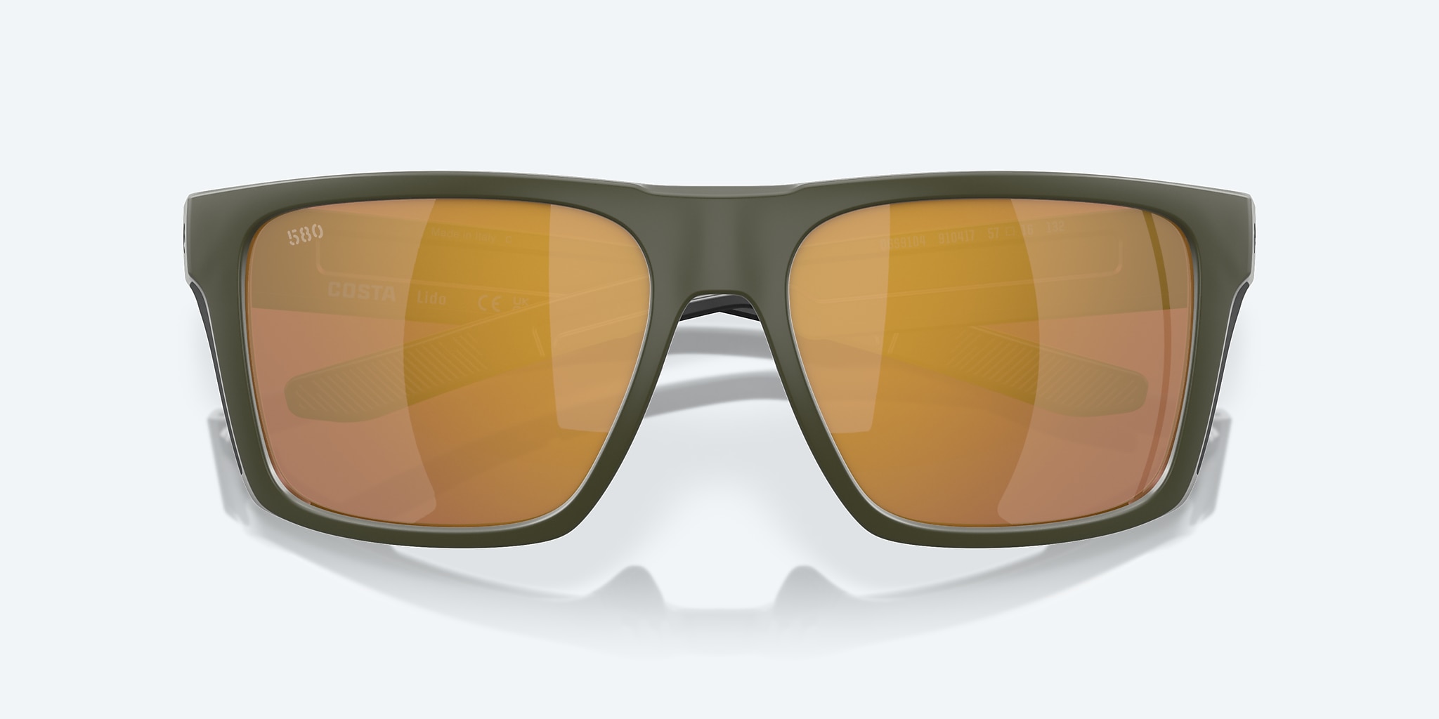 Sunglasses Costa Lido XL (57-16) with Gold Mirror lens and Matte Olive frame Image 6 of 8 Sunglasses Costa Lido XL (57-16) with Gold Mirror lens and Matte Olive frame Image 6 of 8