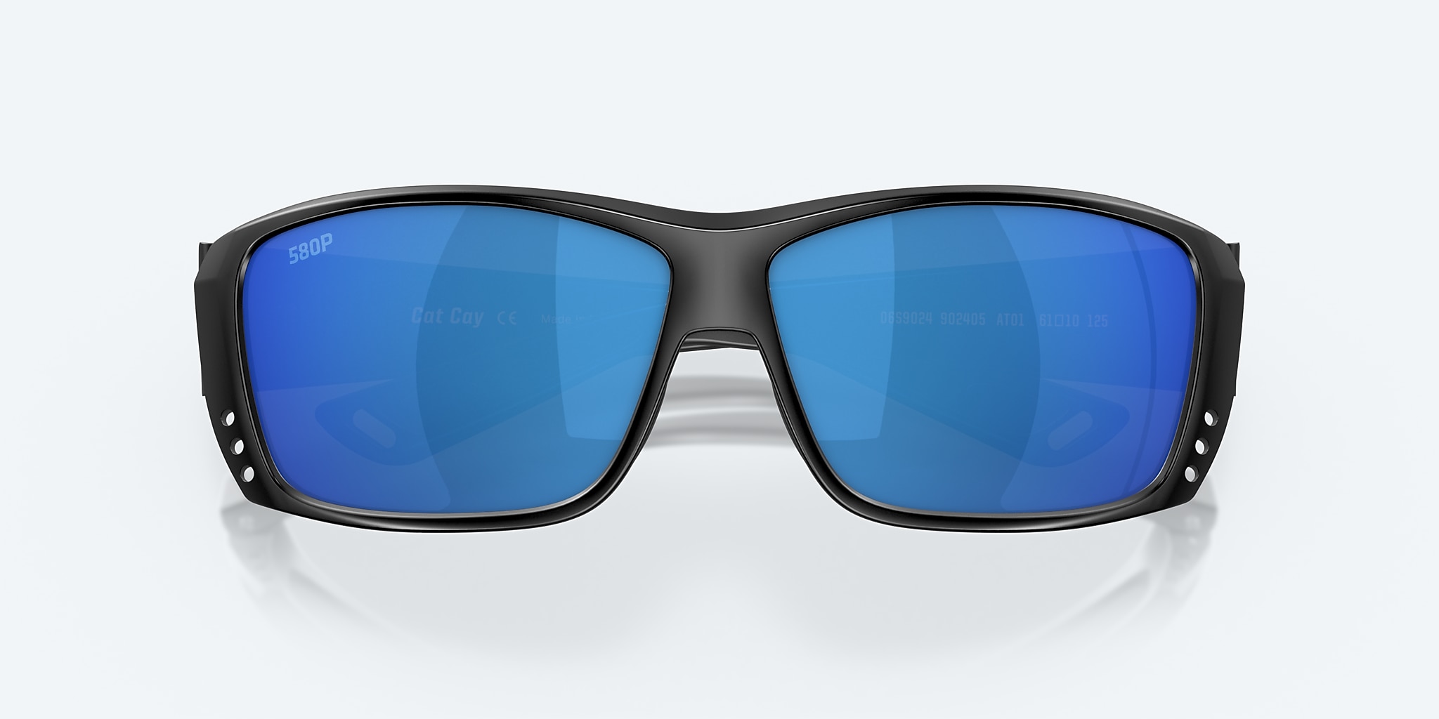 Sunglasses Costa Cat Cay M (61-10) with Blue Mirror lens and Blackout frame Image 5 of 7 Sunglasses Costa Cat Cay M (61-10) with Blue Mirror lens and Blackout frame Image 5 of 7