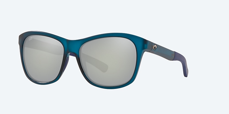 Sunglasses Costa Ocearch® Vela XL (56-15) with Gray Silver Mirror lens and Ocearch Matte Deep Teal Crystal frame Image 1 of 4