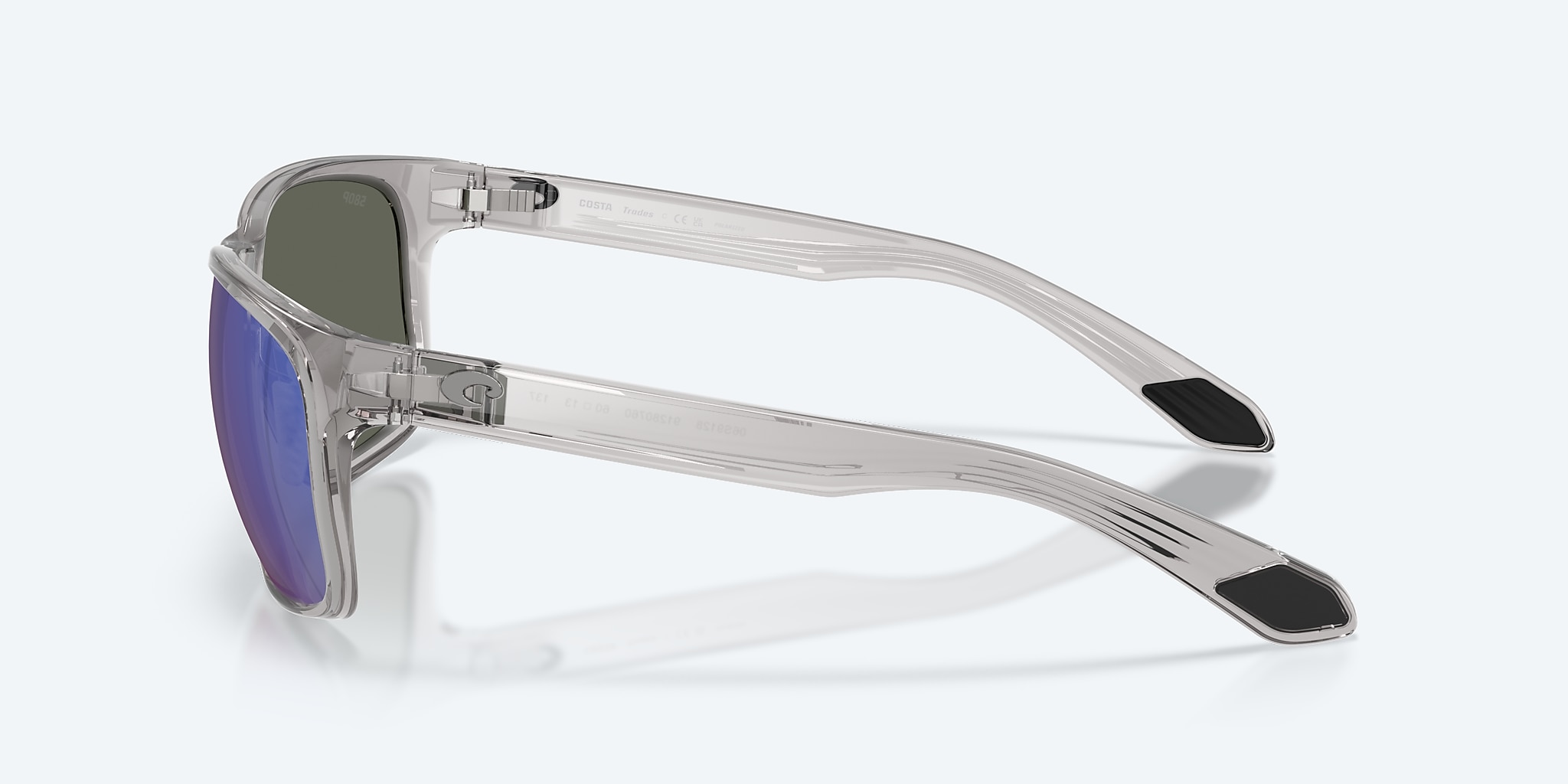 Lunettes de soleil Costa Trades M (60-13) avec Effet miroir bleu verre et Gris Cristal monture Image 3 de 8 Lunettes de soleil Costa Trades M (60-13) avec Effet miroir bleu verre et Gris Cristal monture Image 3 de 8