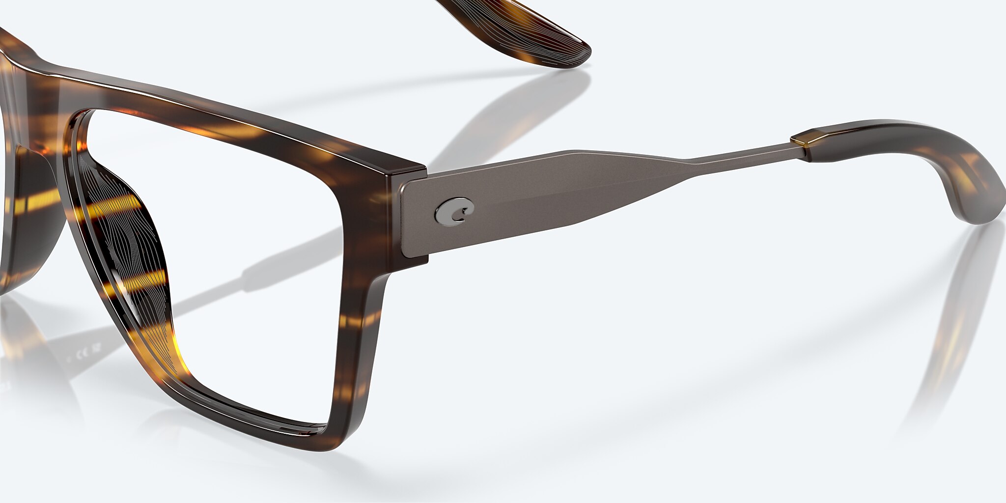 Eyeglasses Costa Pacific Rise 500 M (55-15) with Demo Lens lens and Tortoise frame Image 6 of 7