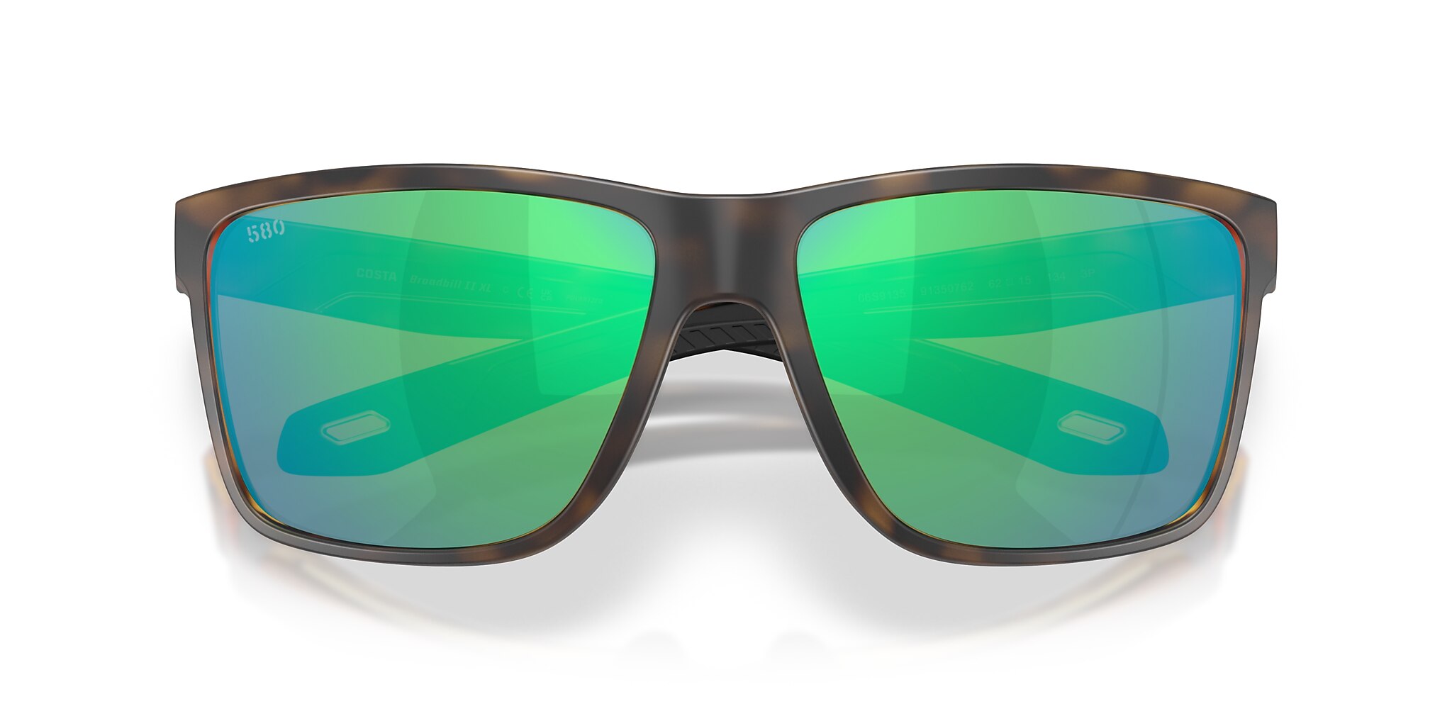 Costa Broadbill II XL XXL (62-15) with Green Mirror lenses and
