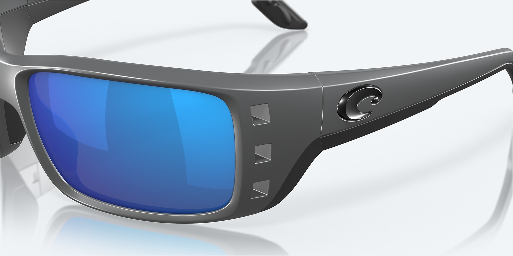 Lunettes de soleil Costa Permit XL (63-16) avec Effet miroir Bleu verre et Gris mat monture Image 6 de 7 Lunettes de soleil Costa Permit XL (63-16) avec Effet miroir Bleu verre et Gris mat monture Image 6 de 7