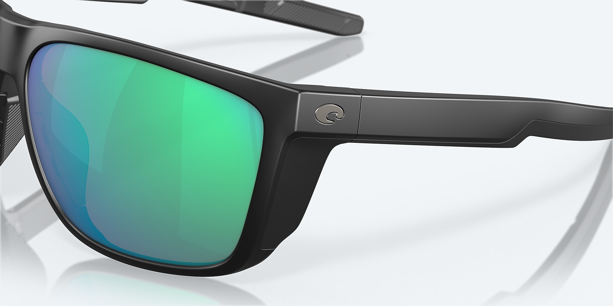 Sunglasses Costa Ferg XL XXL (62-16) with Green Mirror lens and Matte Black frame Image 6 of 8 Sunglasses Costa Ferg XL XXL (62-16) with Green Mirror lens and Matte Black frame Image 6 of 8