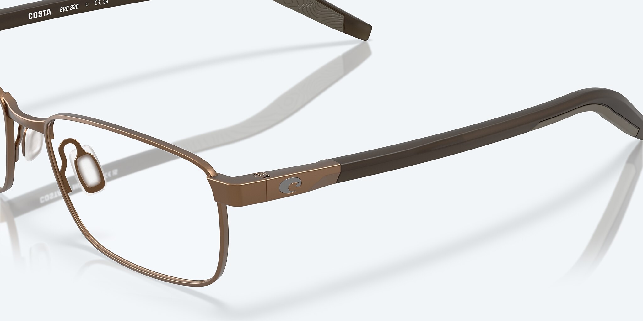 Eyeglasses Costa Bimini Road 320 M (53-17) with Demo Lens lens and Rustic Bronze frame Image 6 of 7