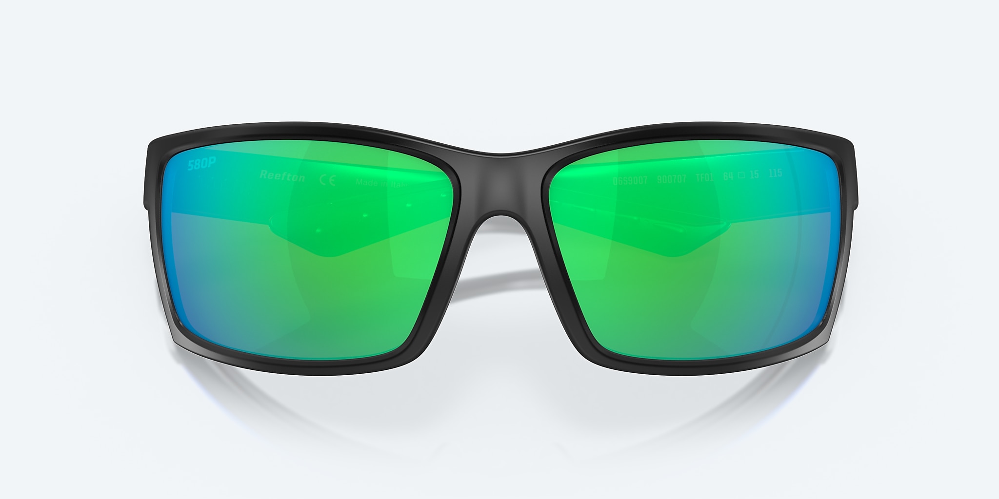 Sunglasses Costa Reefton XL (64-15) with Green Mirror lens and Blackout frame Image 5 of 7 Sunglasses Costa Reefton XL (64-15) with Green Mirror lens and Blackout frame Image 5 of 7
