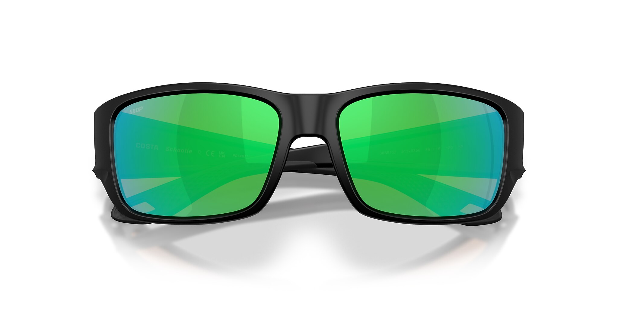 Costa Schoolie S (56-16) with Green Mirror lenses and Matte Black