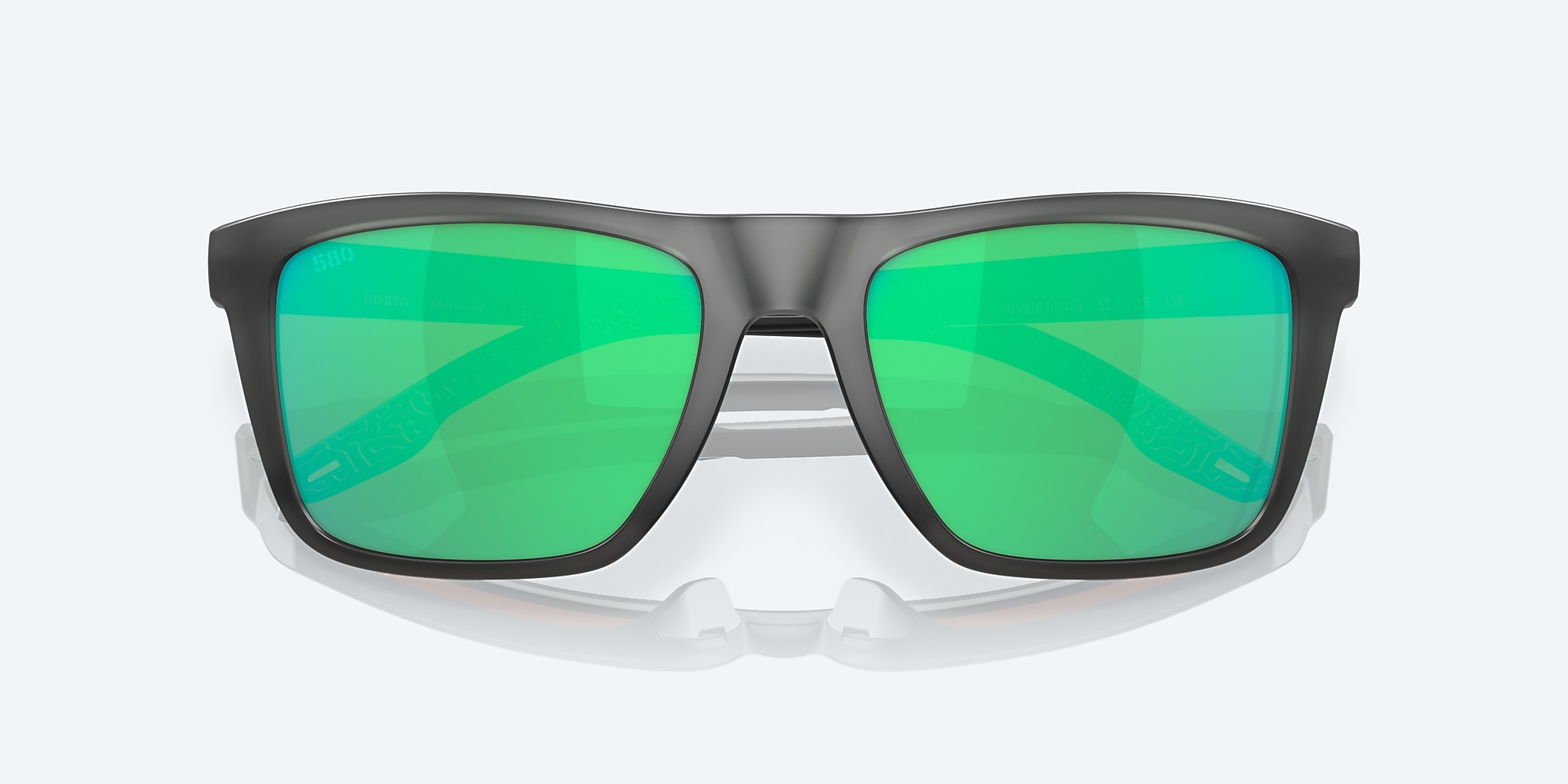 Sunglasses Costa Mainsail L (55-18) with Green Mirror lens and Gray Crystal frame Image 5 of 7 Sunglasses Costa Mainsail L (55-18) with Green Mirror lens and Gray Crystal frame Image 5 of 7