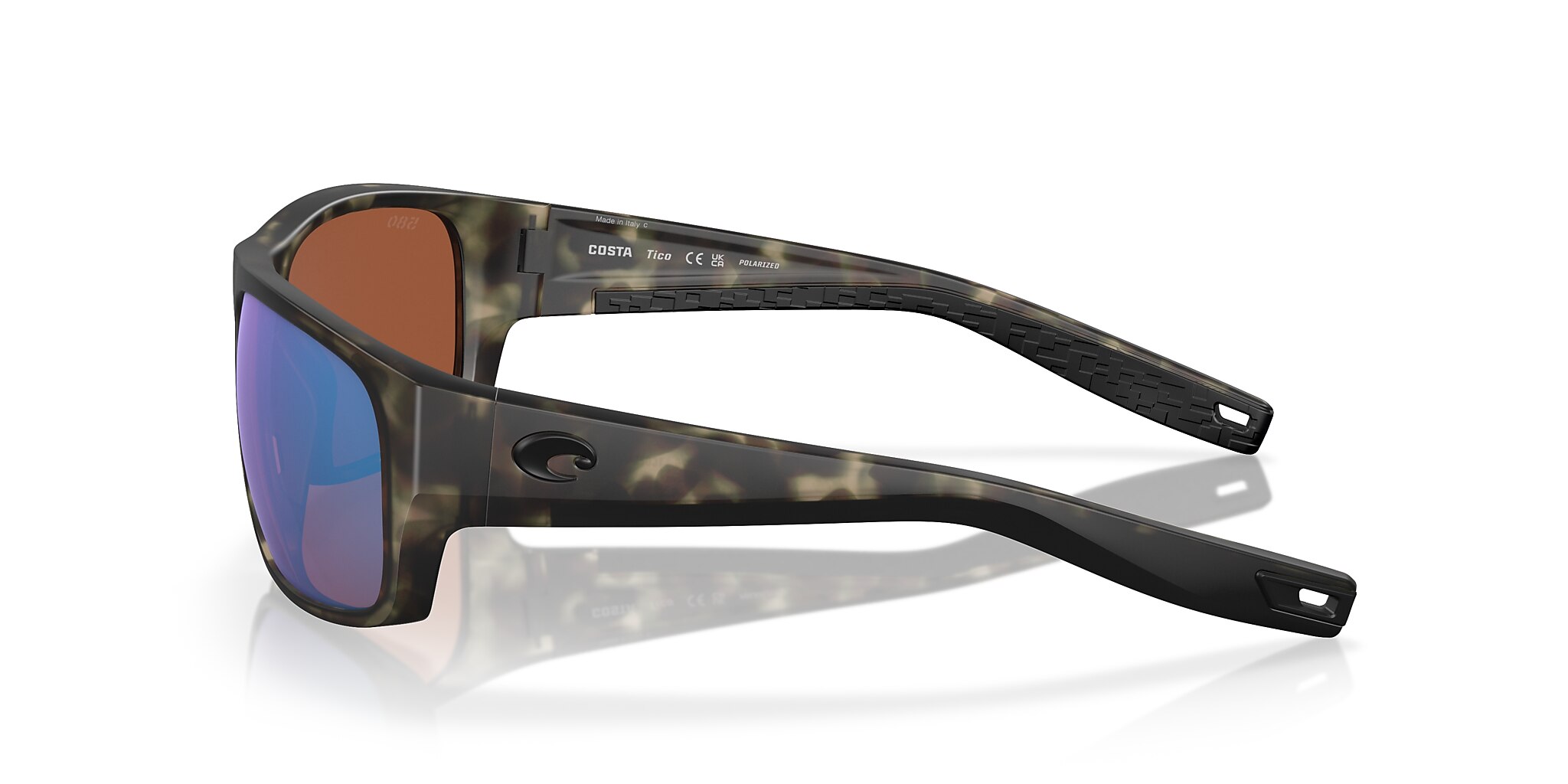 Costa Tico XL (60-17) with Green Mirror lenses and Matte Wetlands