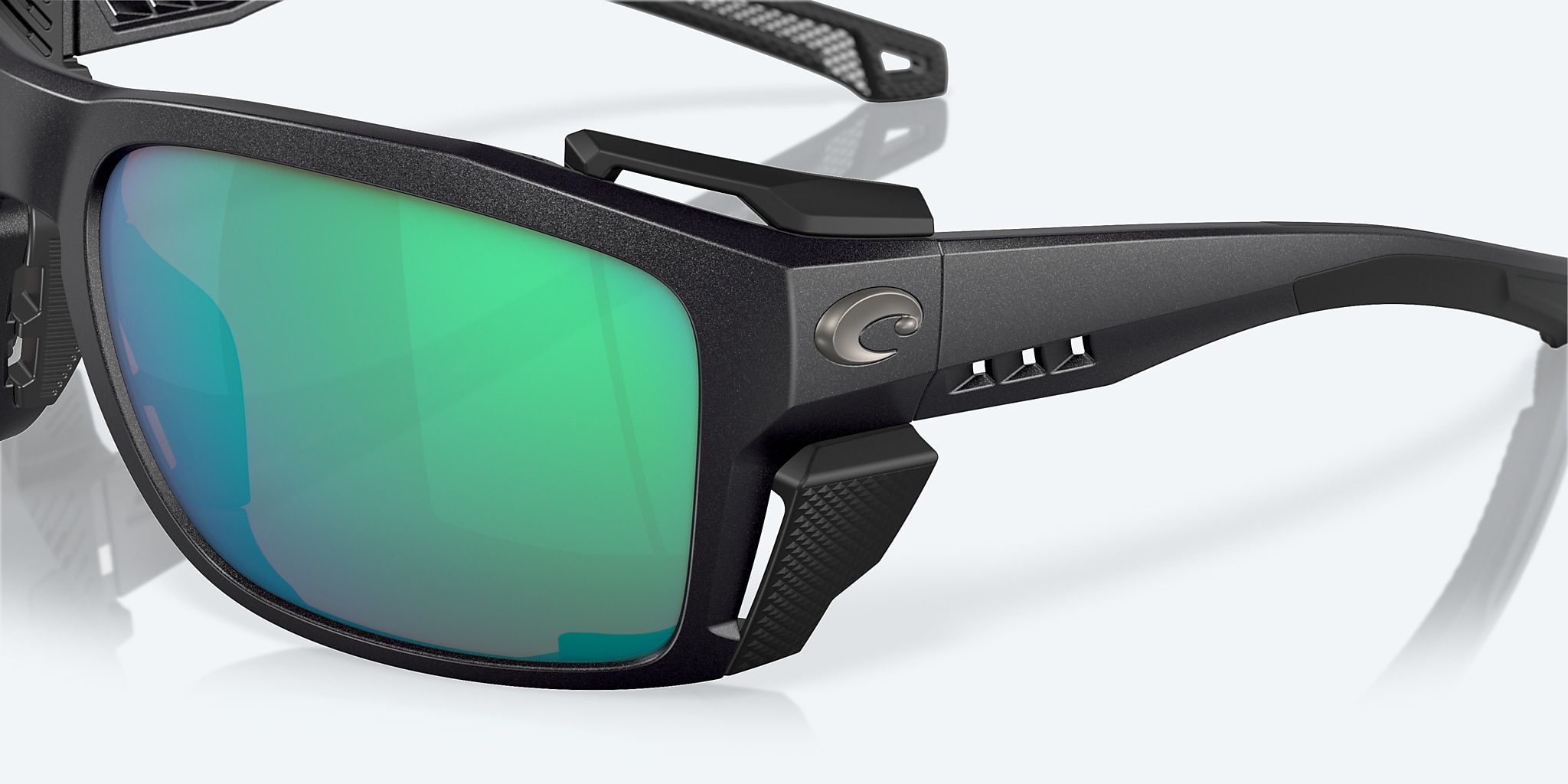 Sunglasses Costa King Tide 8 L (60-18) with Green Mirror lens and Black Pearl frame Image 6 of 7 Sunglasses Costa King Tide 8 L (60-18) with Green Mirror lens and Black Pearl frame Image 6 of 7